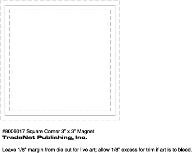 Magnet - 3x3 Square Corners 40 Mil Outdoor Safe 2