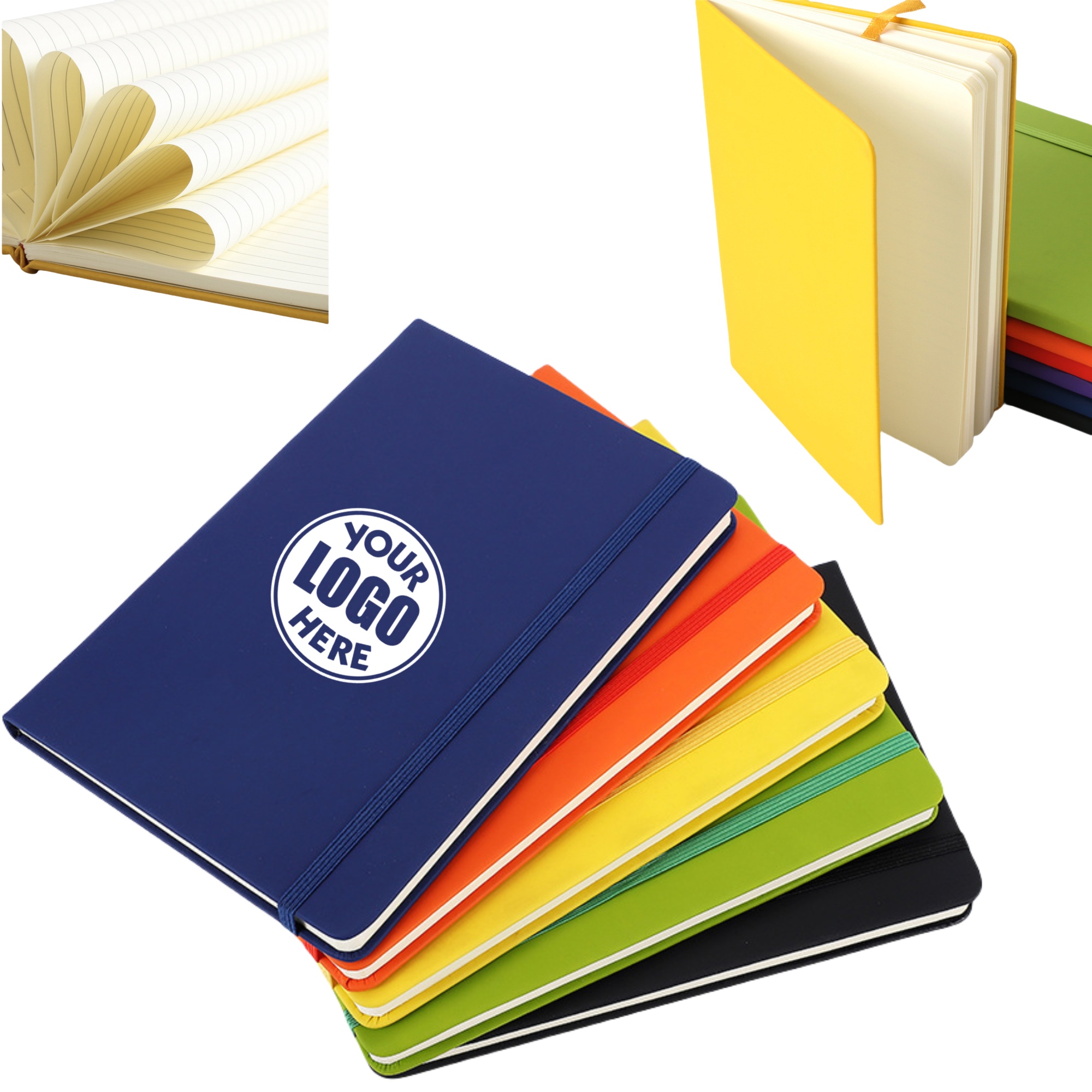 Pu Elastic Band Office Notebook 6