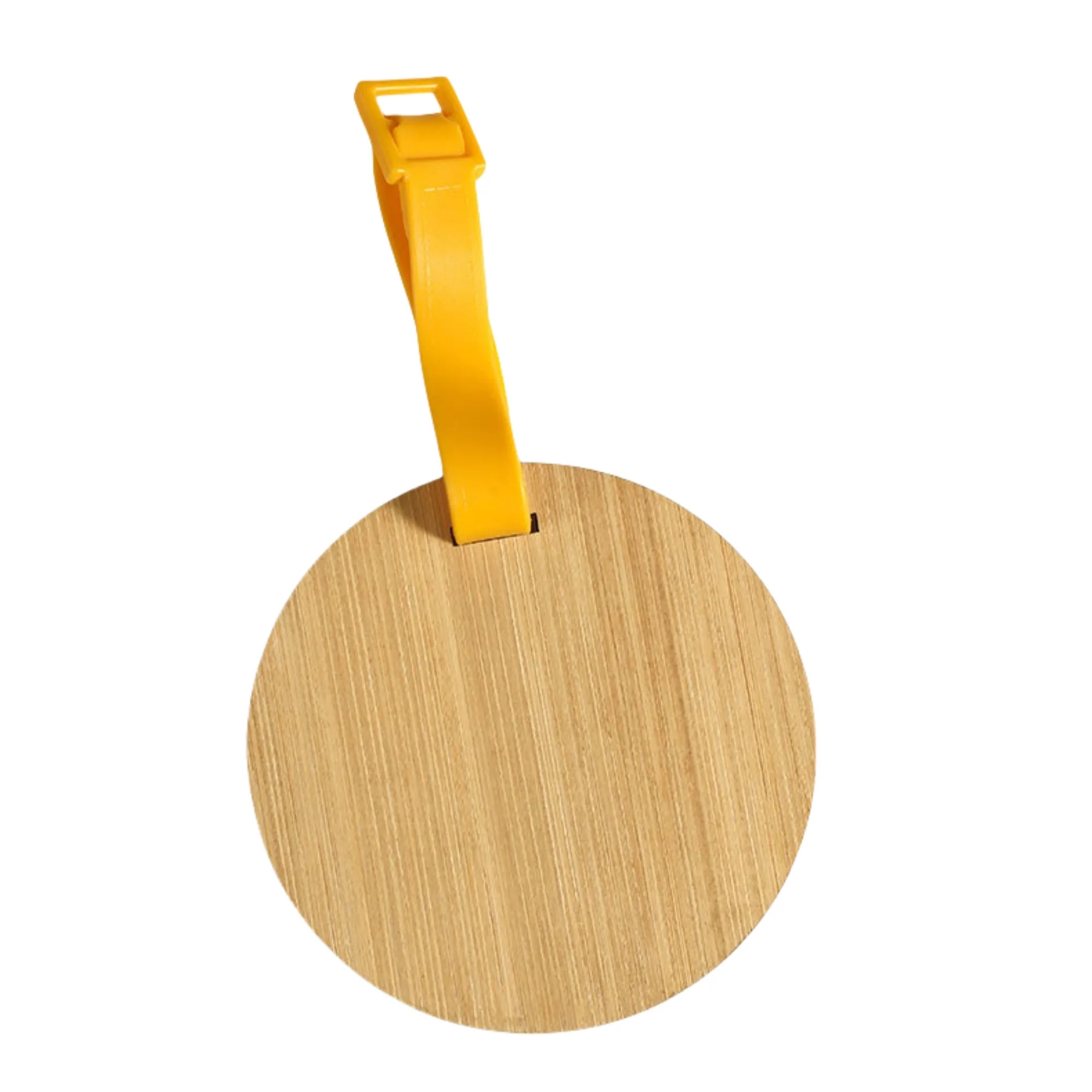 Custom Engravable Natural Bamboo Luggage Tag 5