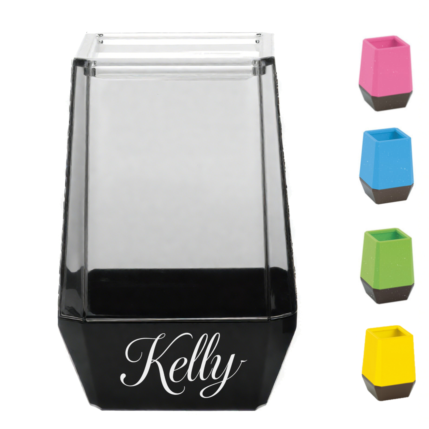 Plastic Office Square Pen Holder 5