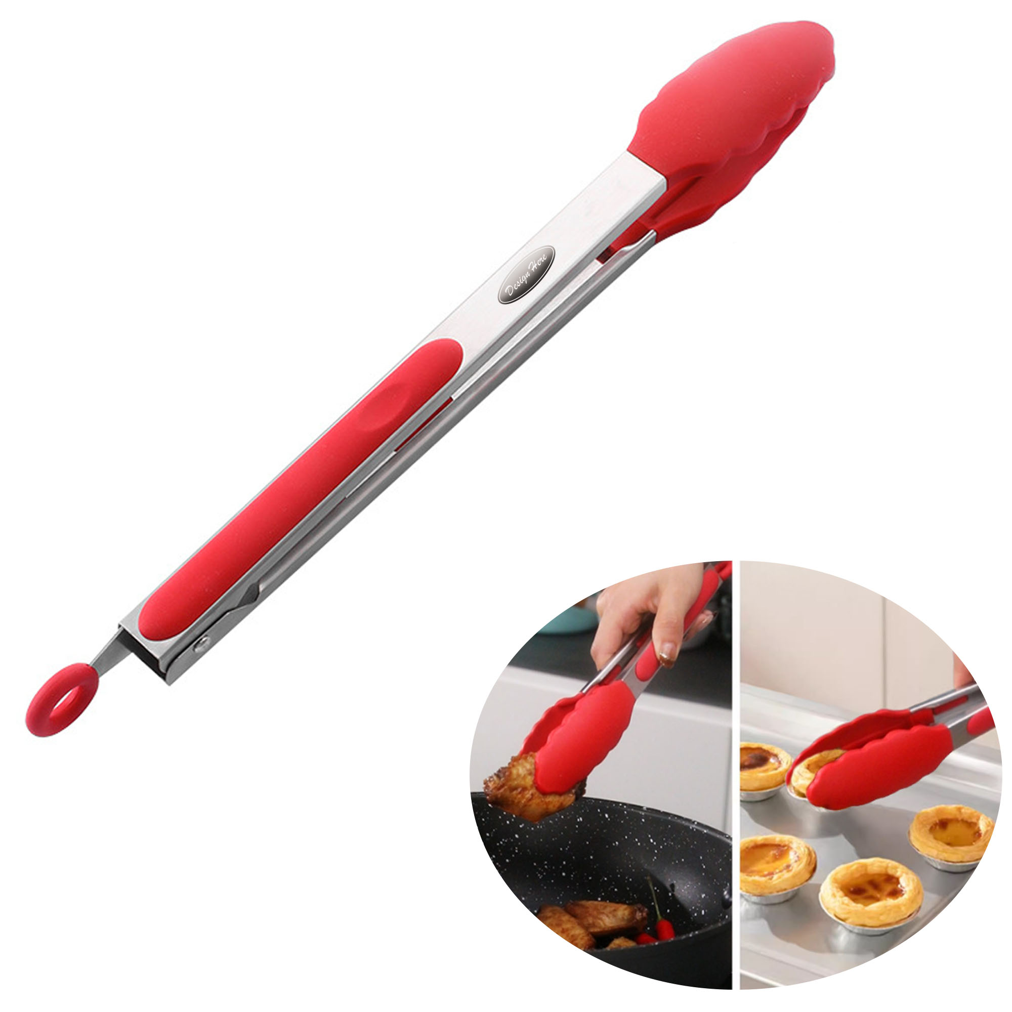 9-Inch Kitchen Tongs for Easy Cooking and Serving 2