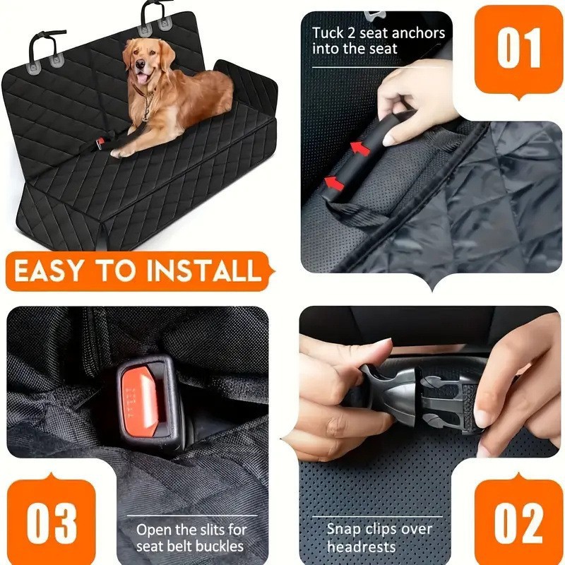 Dog Car Seat Cover for Back Seat 4