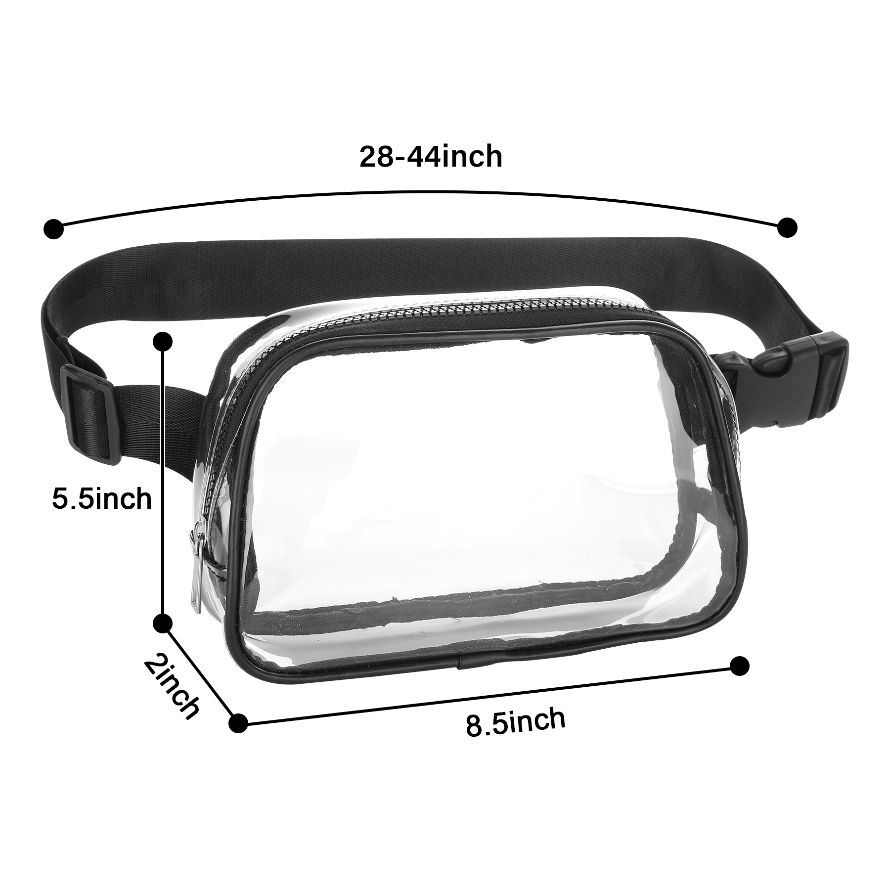Stadium Approved Clear PVC Crossbody Belt Bag 1