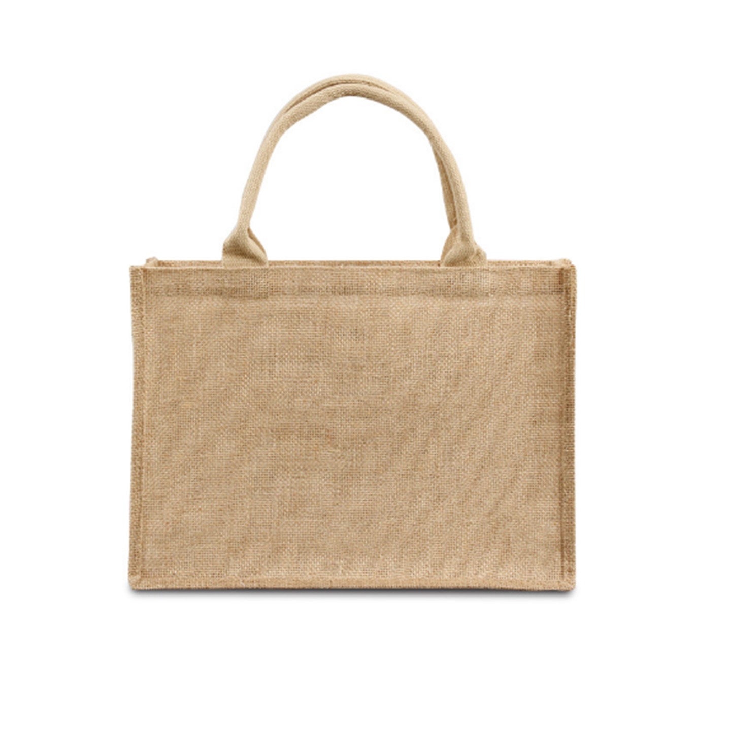 Jute/Burlap Tote Bags Soft Cotton Handles, custom tote bag with logo imprint 2
