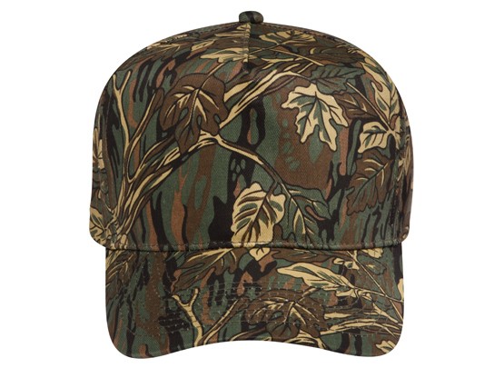 OTTO CAP® Camouflage 5 Panel Mid Profile Baseball Cap 37