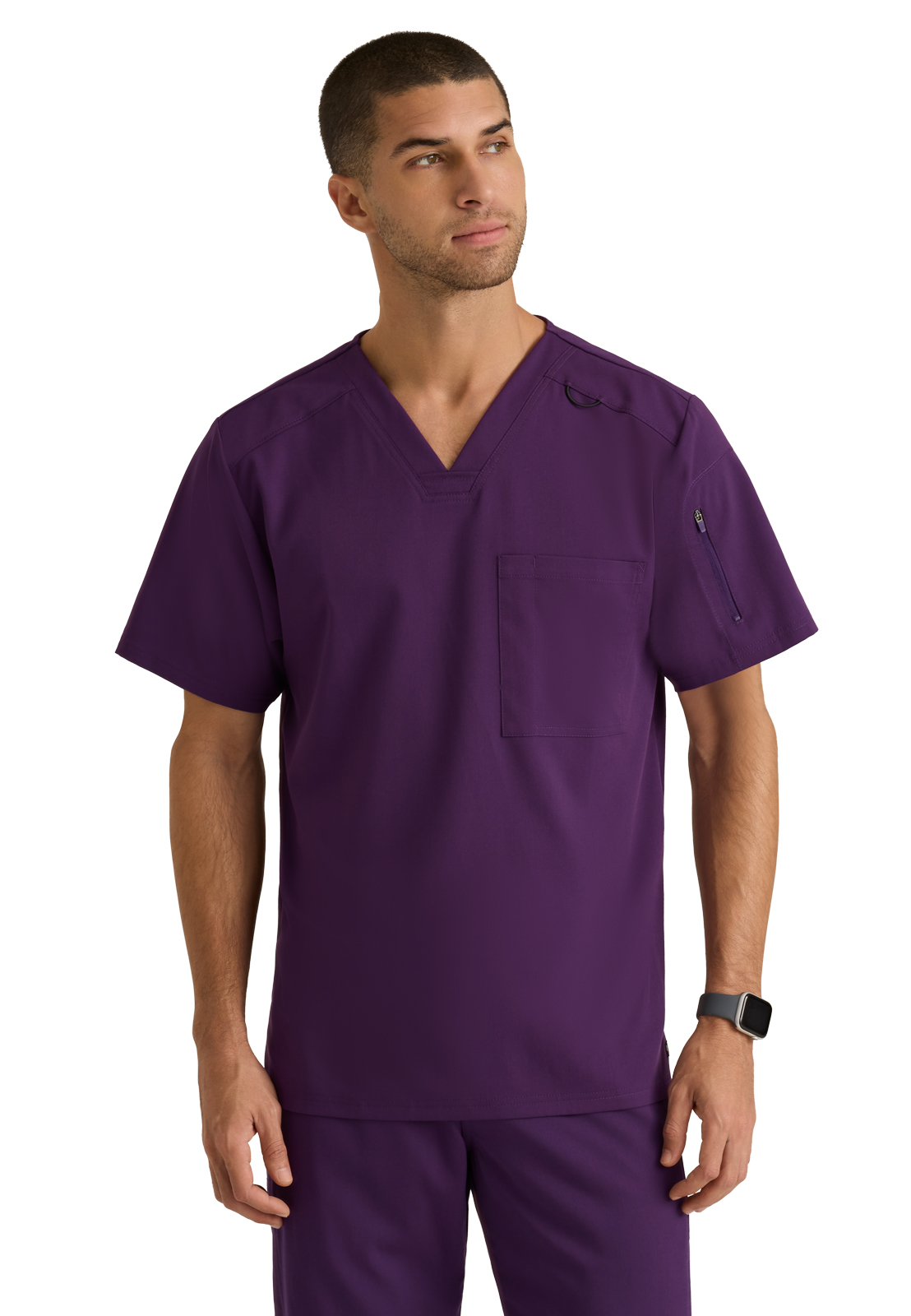 Grey's Anatomy Spandex Stretch - Men's Two-Pocket V-Neck Murphy Scrub Top 3