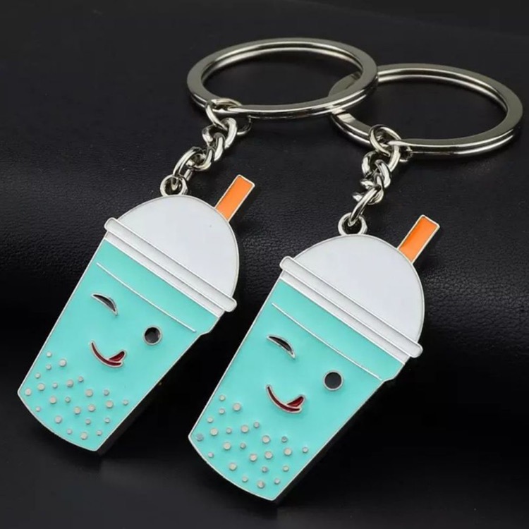 Coffee cup matel key tag 4