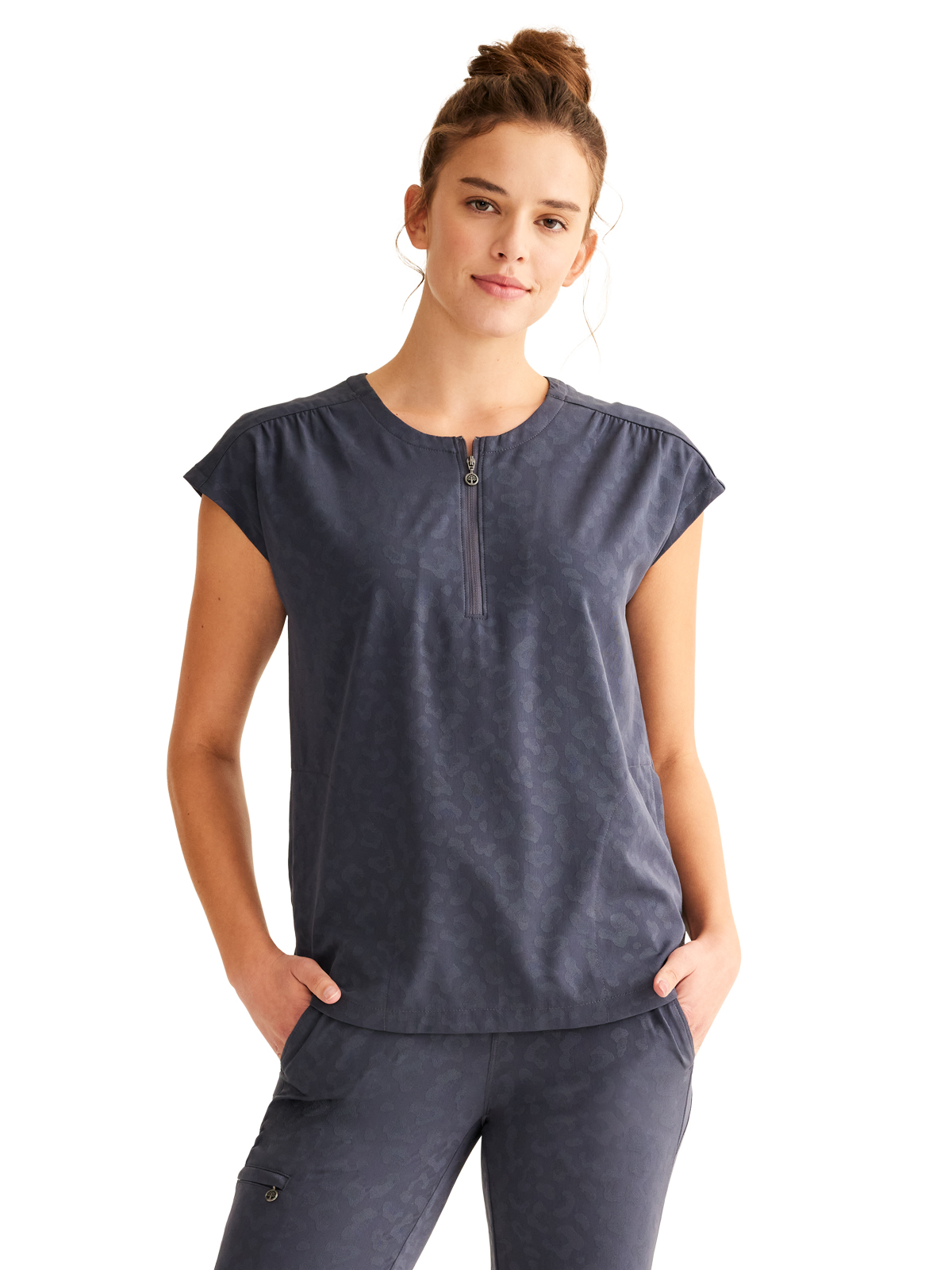 Healing Hands - HH PL Jacquard - Women's 2-Pocket Jayden Camo Top 9