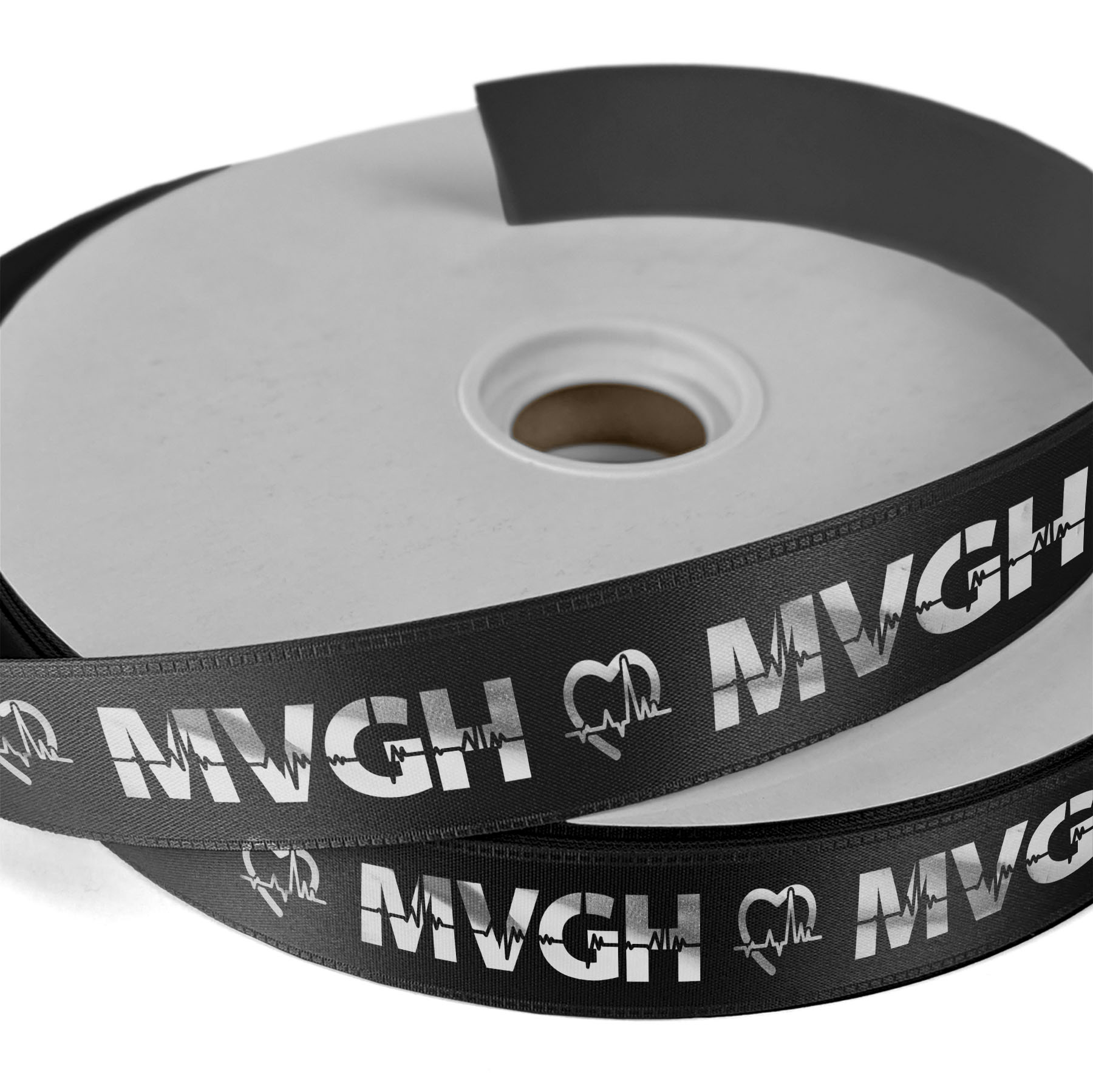 1" Badge Satin Ribbon - 50yd Roll - Foil Print