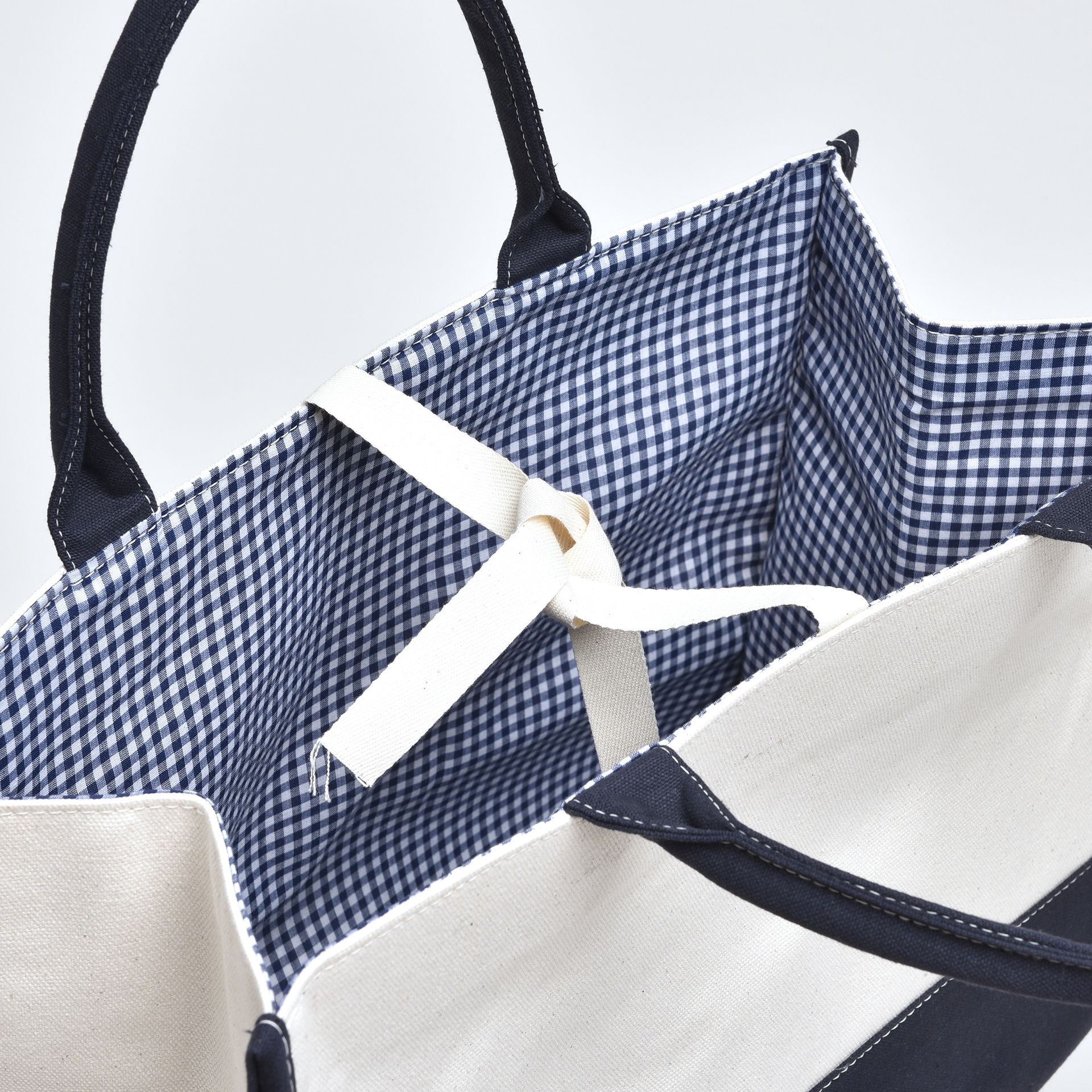 Canvas Gingham Tote