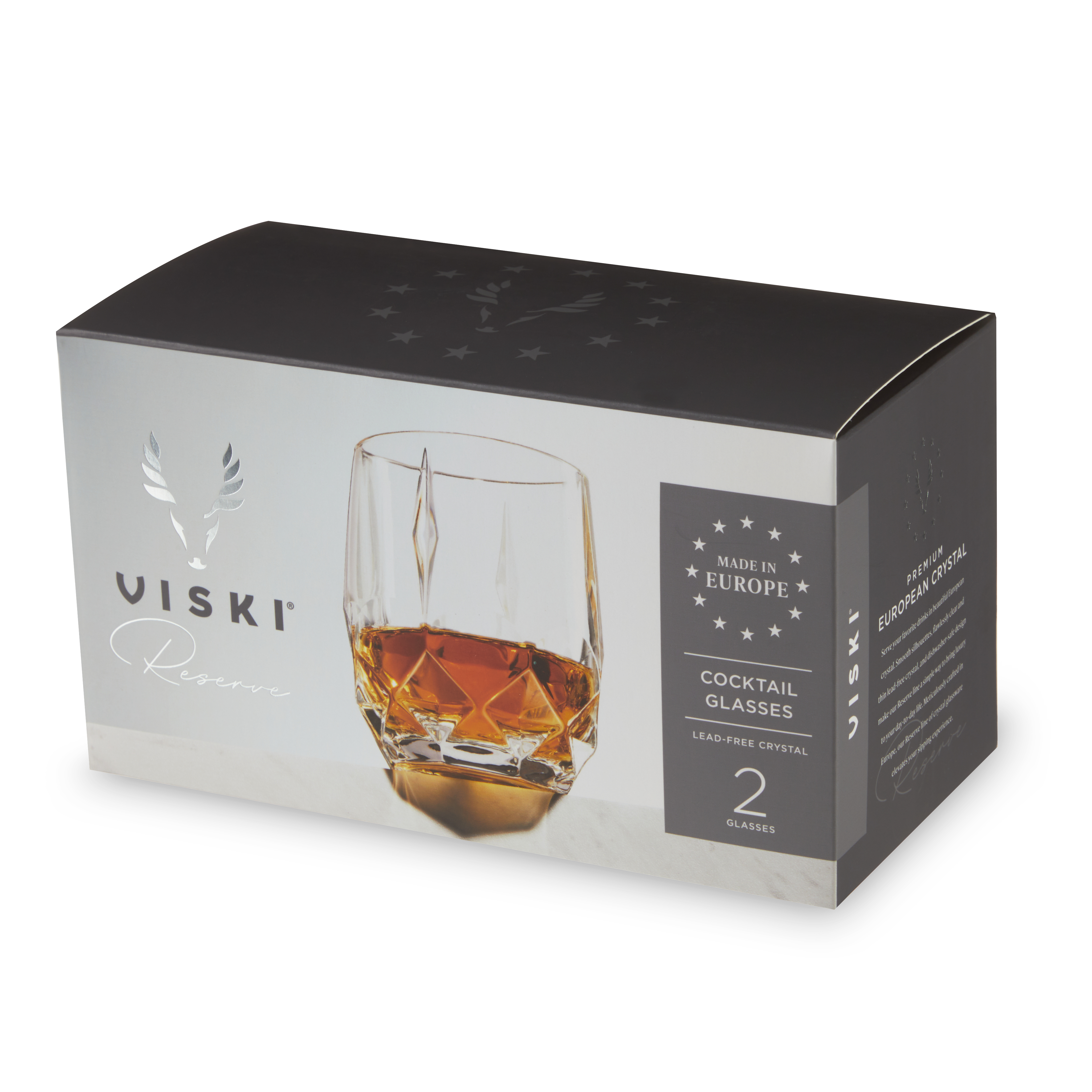 Viski® Reserve Bruno Crystal Cocktail Glass, set of 2 10