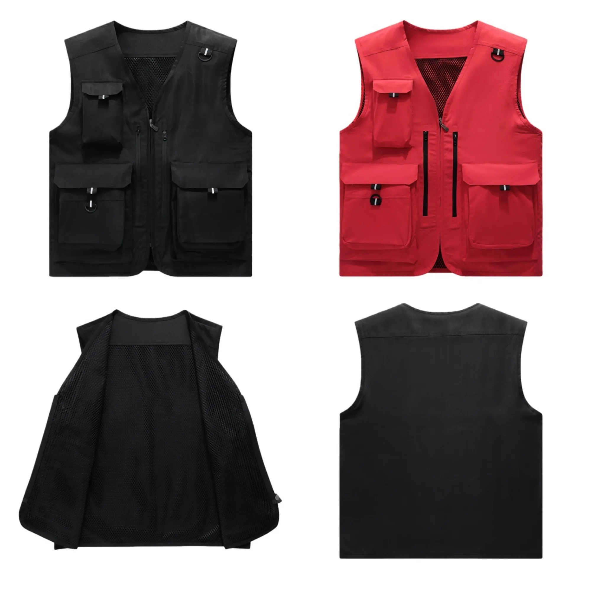 Custom Logo Work Vests For Team Staff Uniforms 5