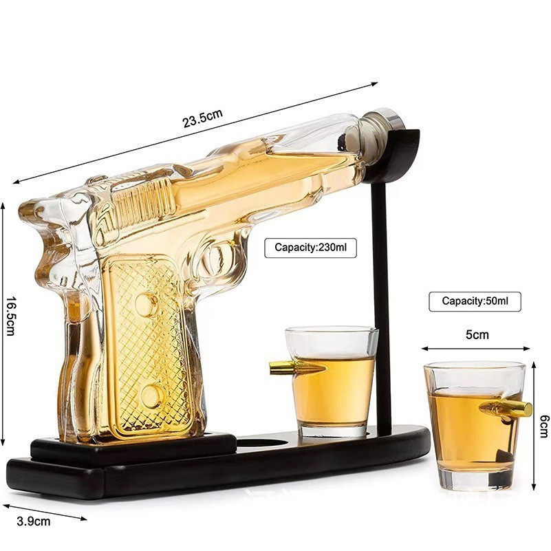 10 Oz Whiskey Gun Decanter Set 1