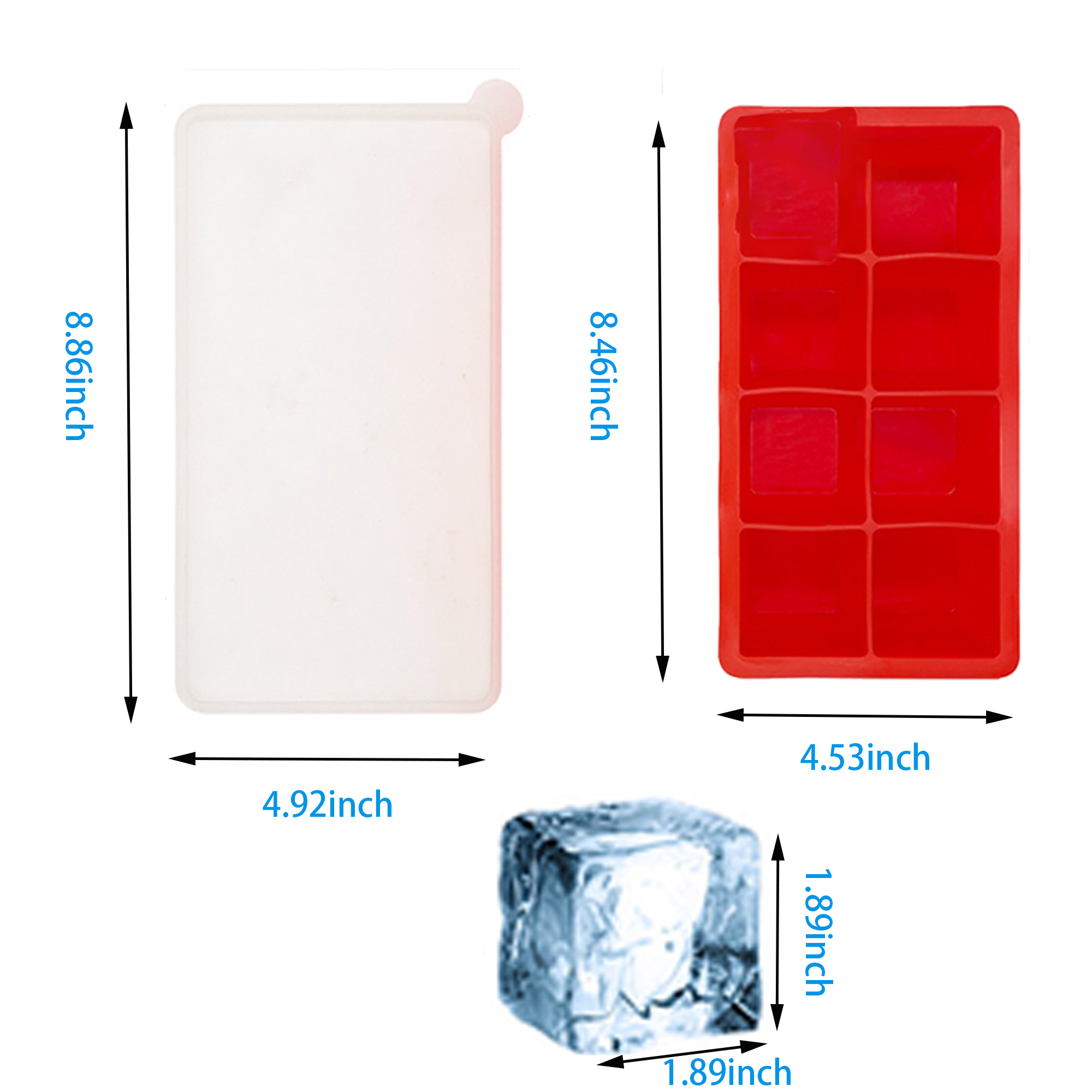 8-piece Rectangular Ice Box with Lid 4