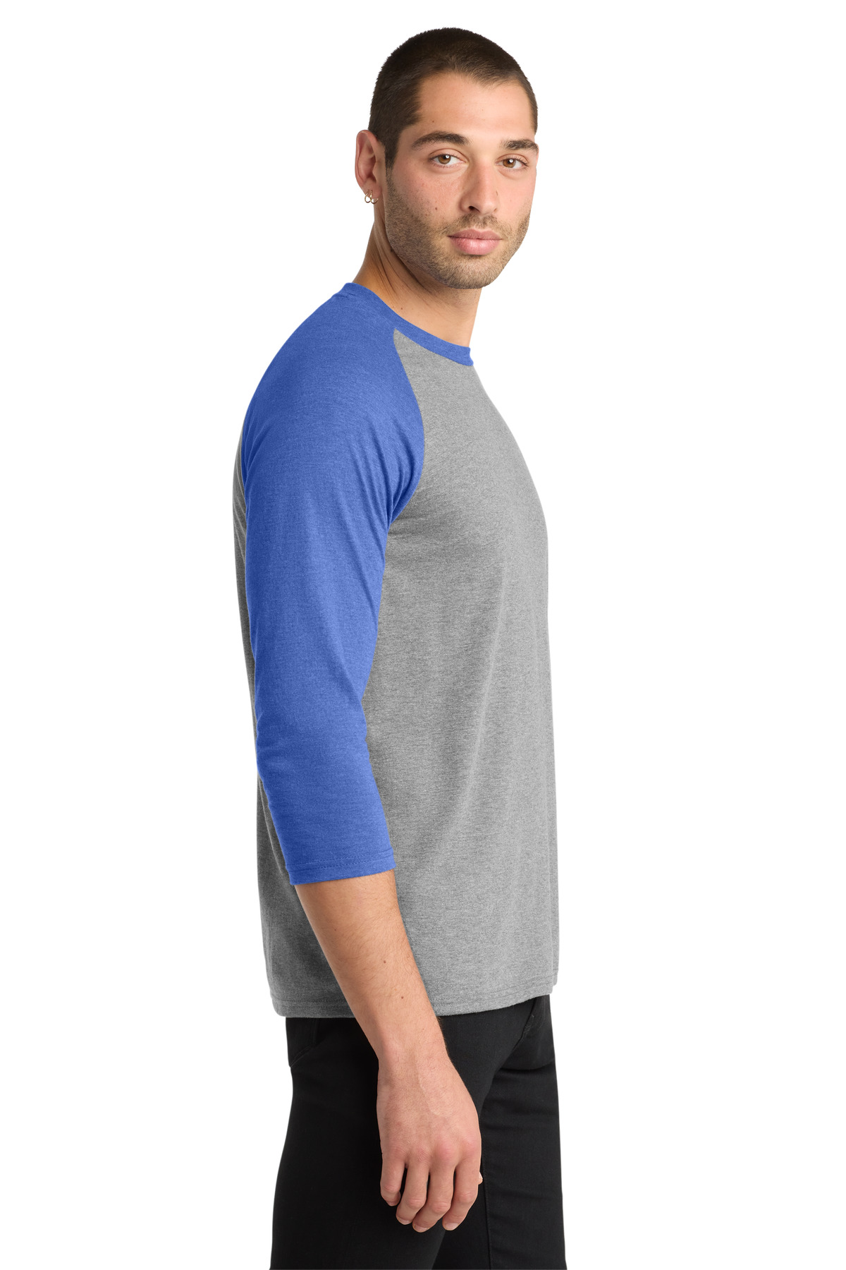 District Perfect Tri 3/4-Sleeve Raglan. DM136 7