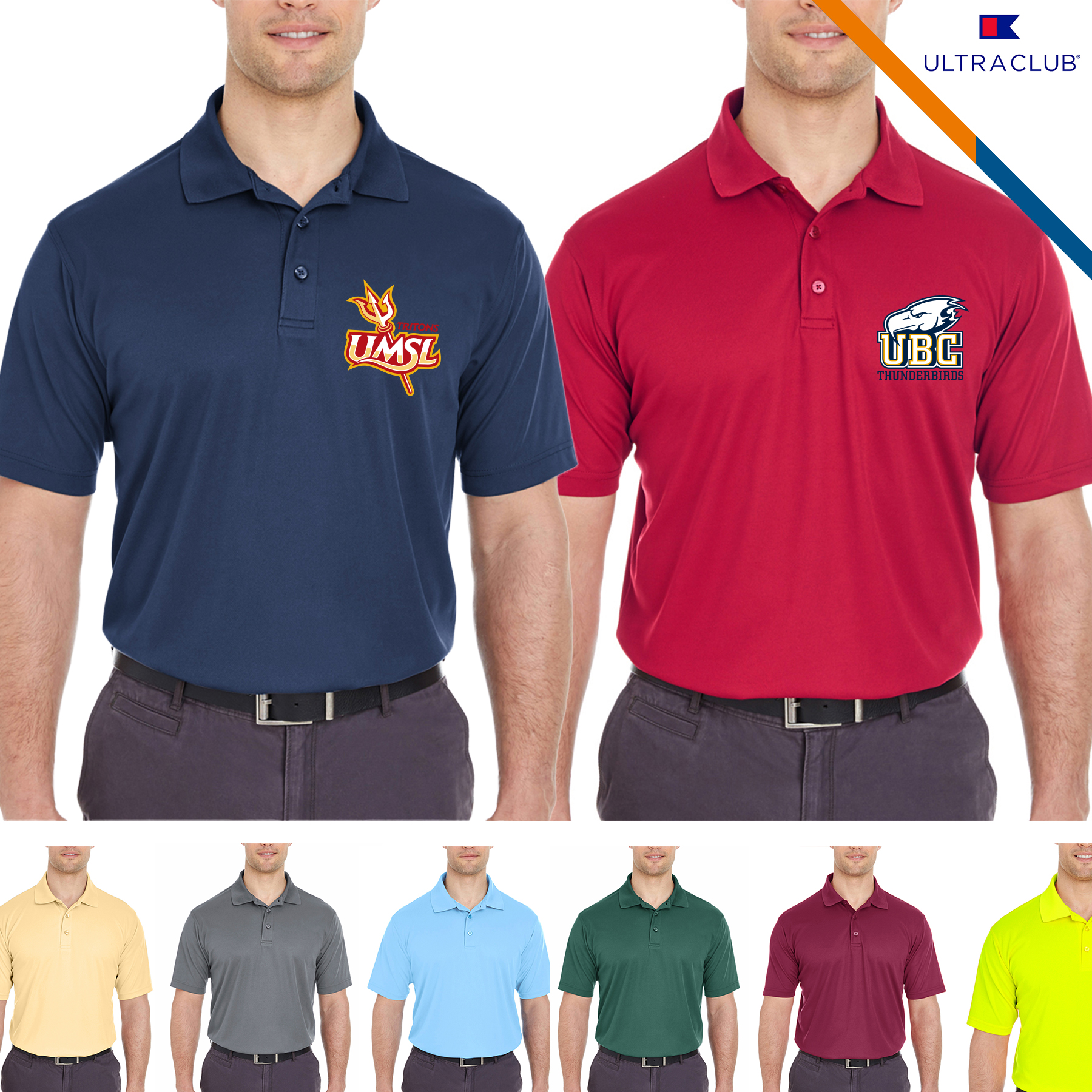 Ultra Club® Men's Cool & Dry Polo Shirt 9