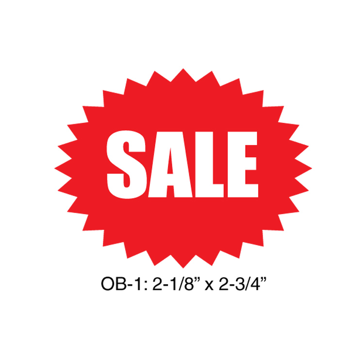 Quick Ship Oval Burst Labels 2