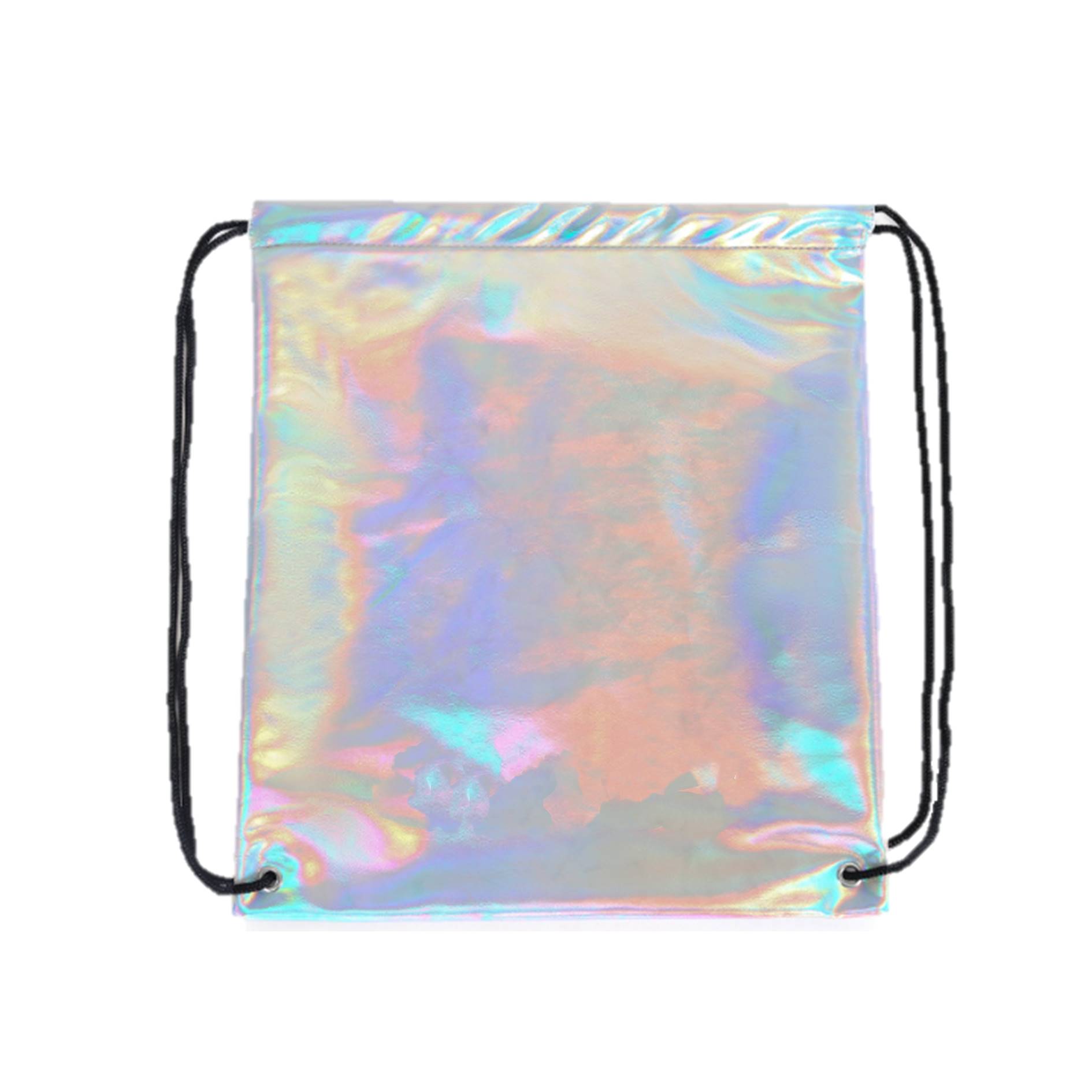 Holographic Laser PU Drawstring Backpack 2