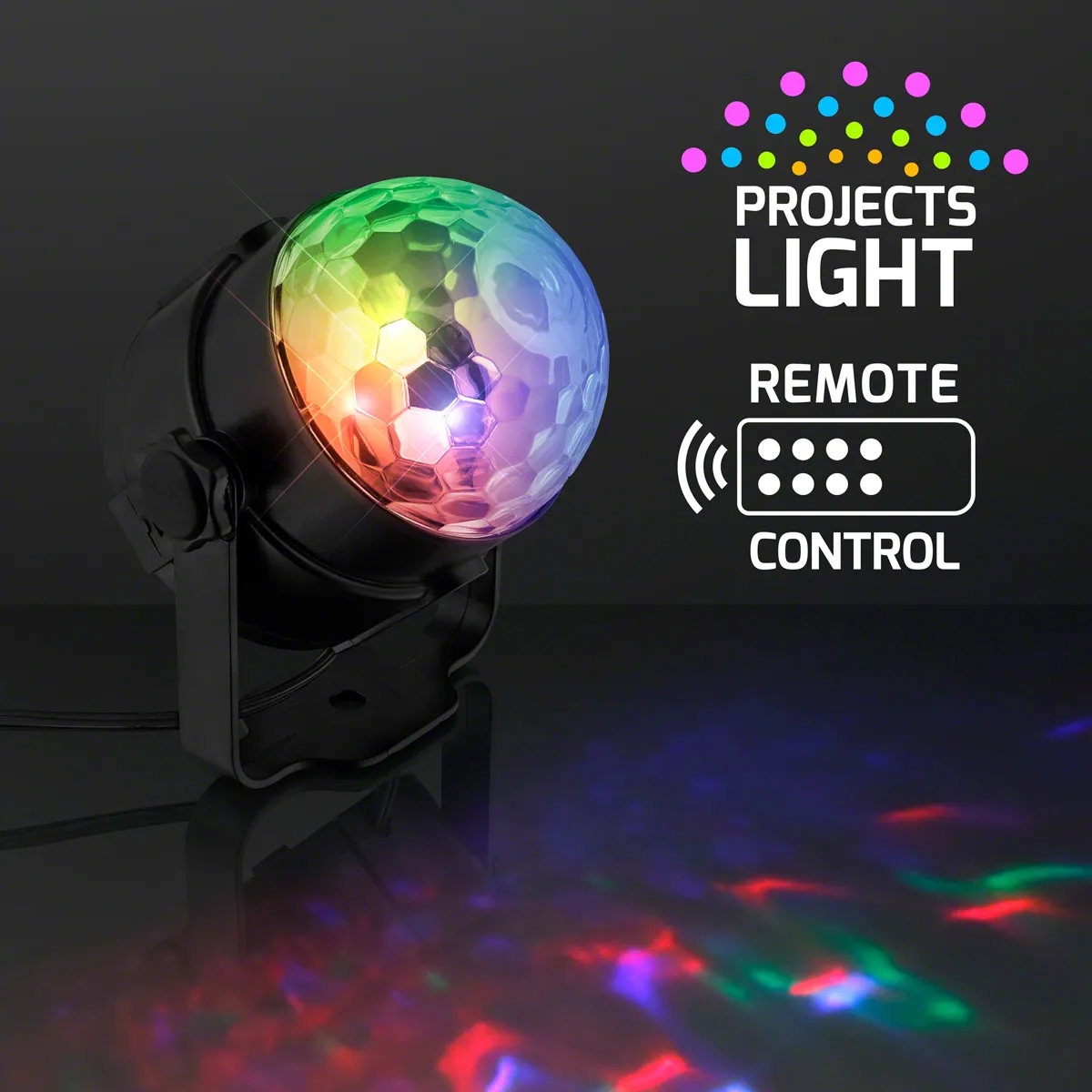 Instant Party Light Projector, 5" LED Disco Lamp with Remote 6