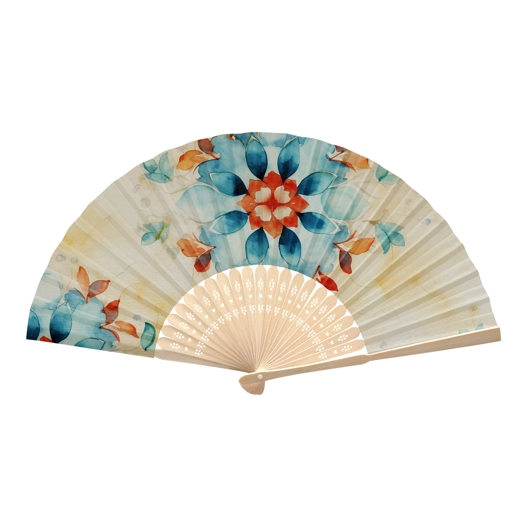 Bamboo Handle Folding Fans 29