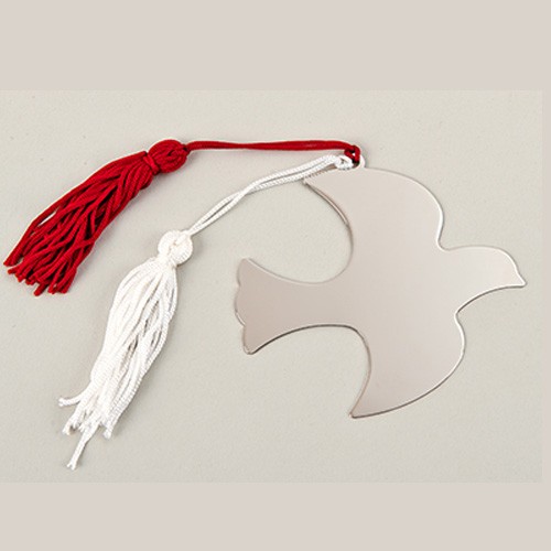Dove Ornament W/Red & white tassel 1