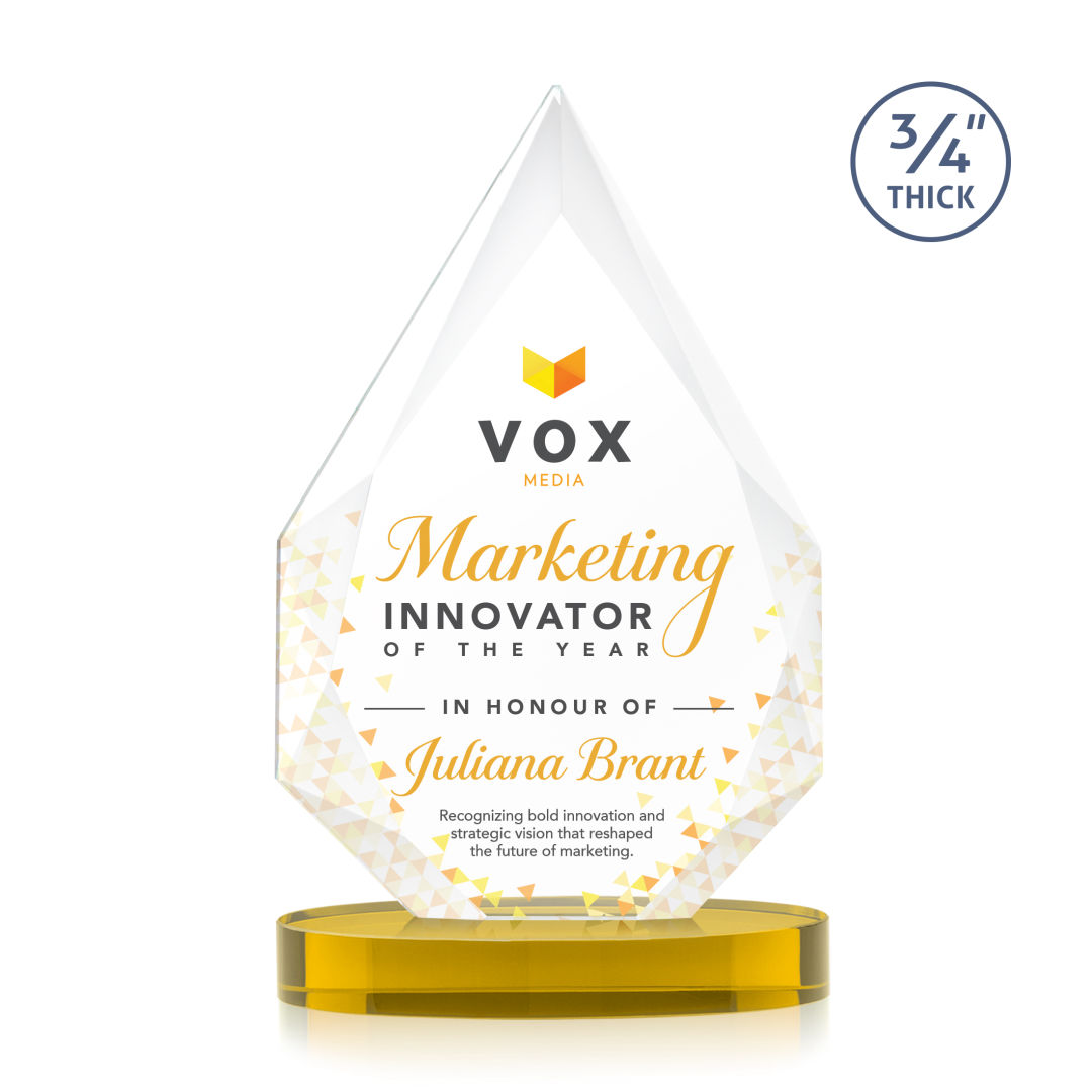 Hawthorne VividPrint™ Award on Alberton Base - Gold 7