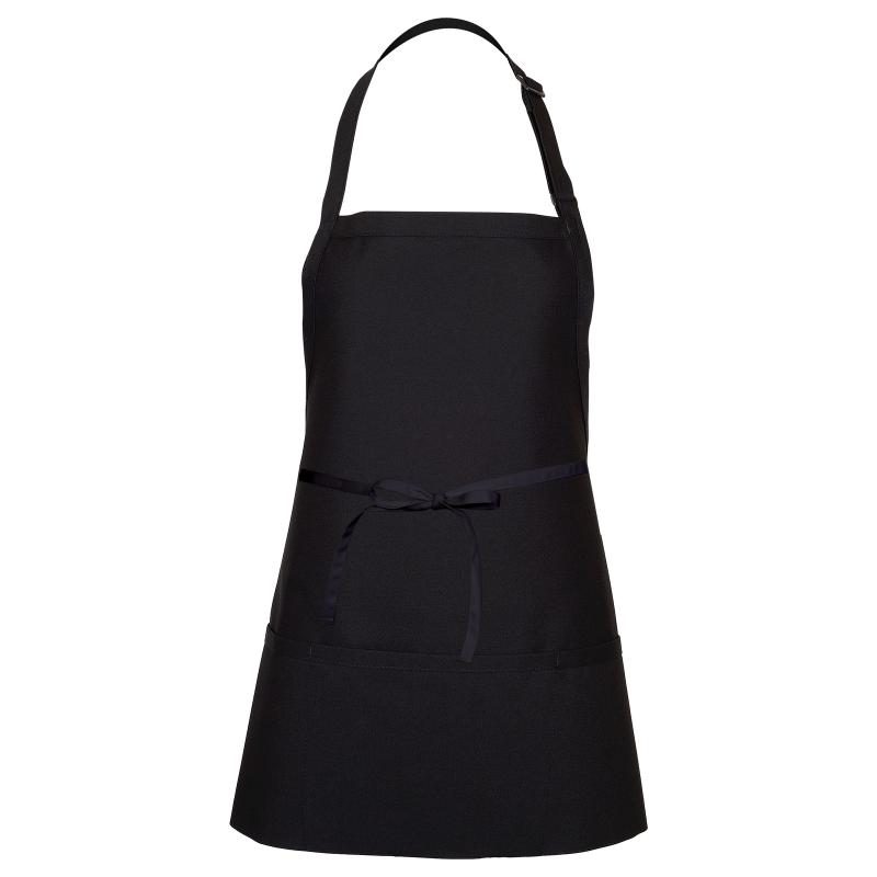 Premium Black Apron w/ Adjustable Neck & 3 Section Pocket 3