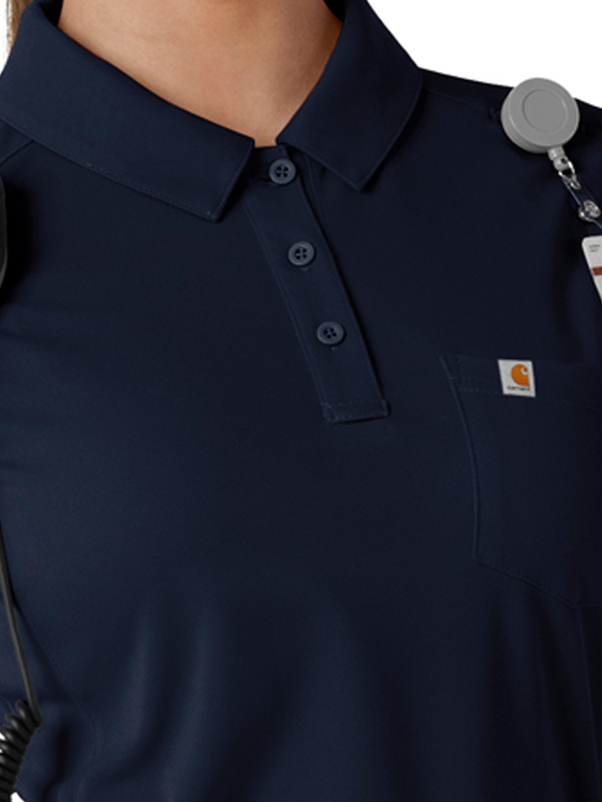 Carhartt Scrubs - Women's Three-Pocket Lightweight Short Sleeve Polo Scrub Top 6