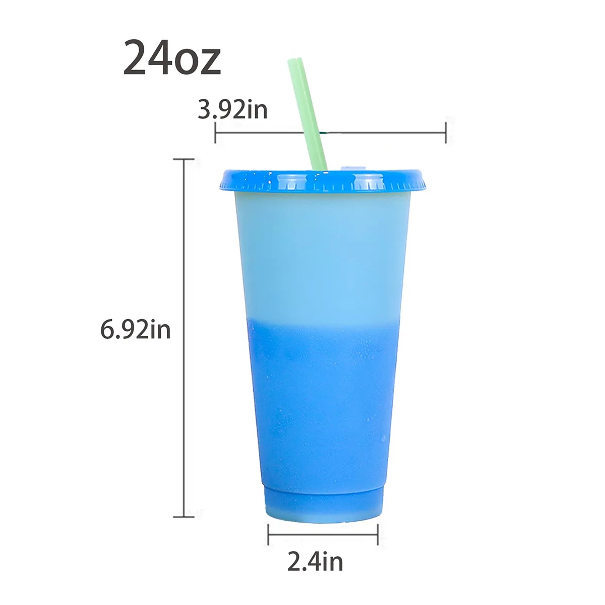 24oz Reusable Color Changing Iced Cups With Lids And Straws 5