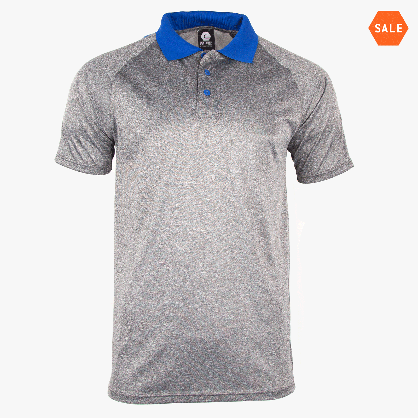 #F107 / Titanium Heather Men's Striped Polo 2