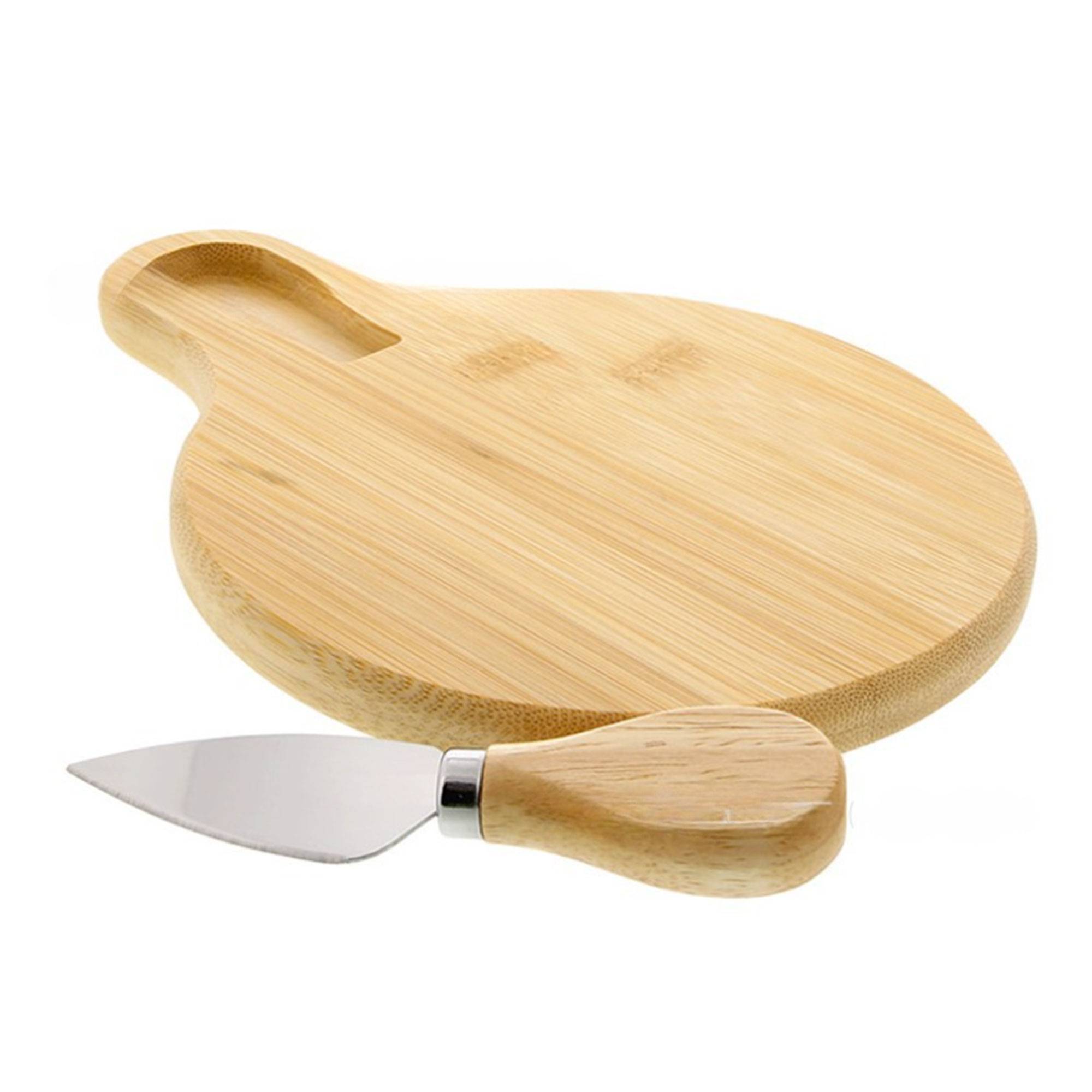 Small Bamboo Cutting Board w/ Cheese Knife 6