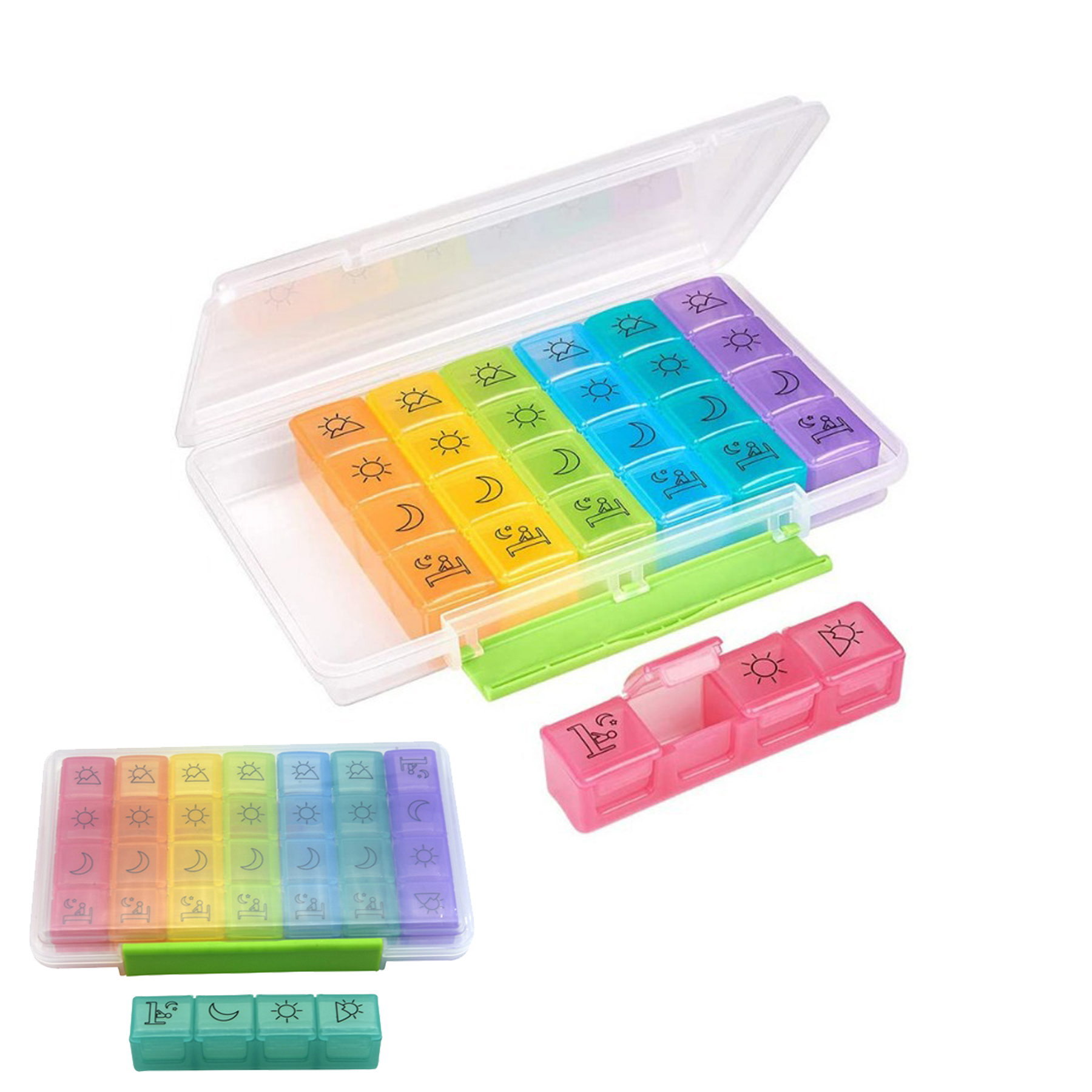 Large Airtight Pill Organizer and Dispenser 2