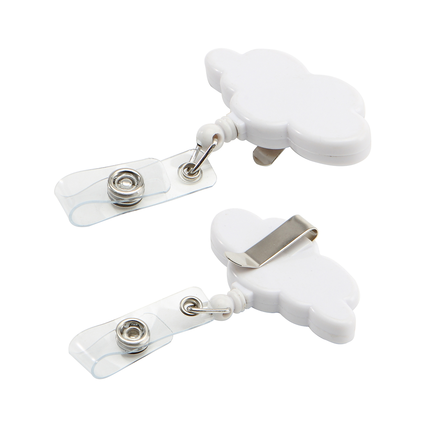 Cloud Shape Retractable Badge Reel, promotional clip with logo imprint 2