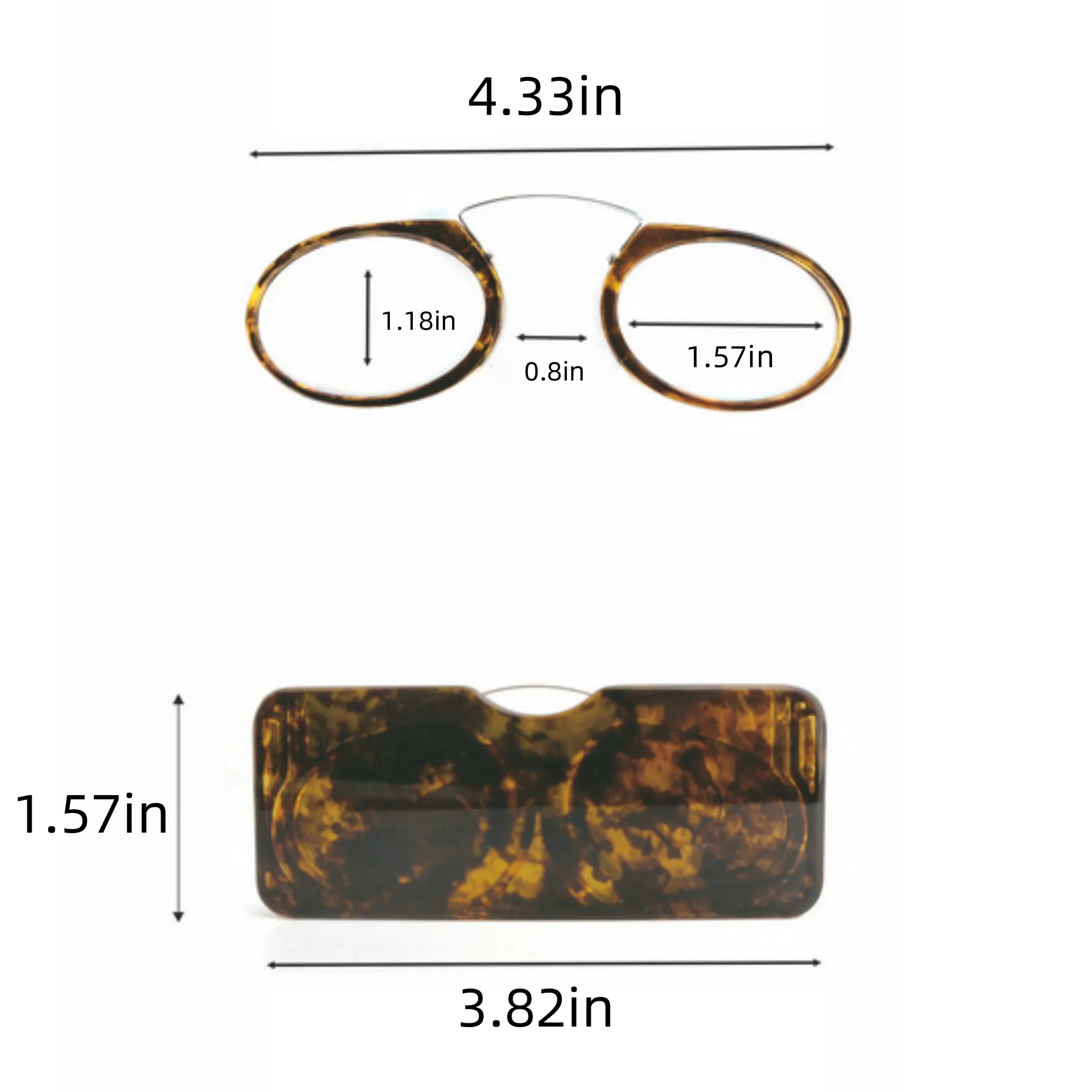 TR90 Nose - Clip Mini Reading Glasses Without Temples 4