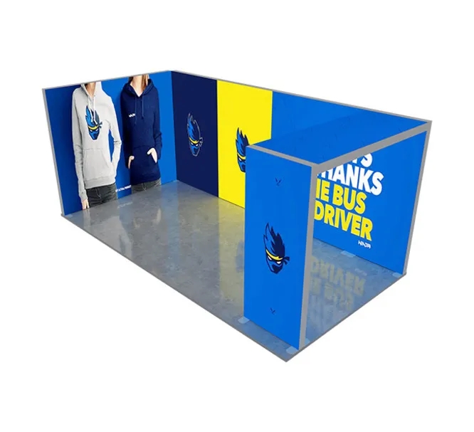 20ft Backlit Trade Show Display – Large LED Lightbox Backwall with Graphics 3