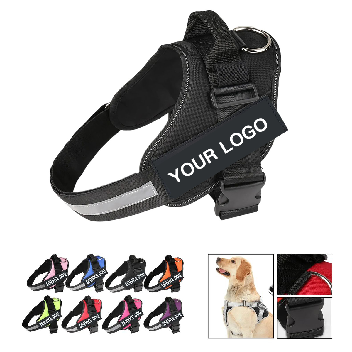 Reflective Oxford Dog Harness for Safe Night Walks 9