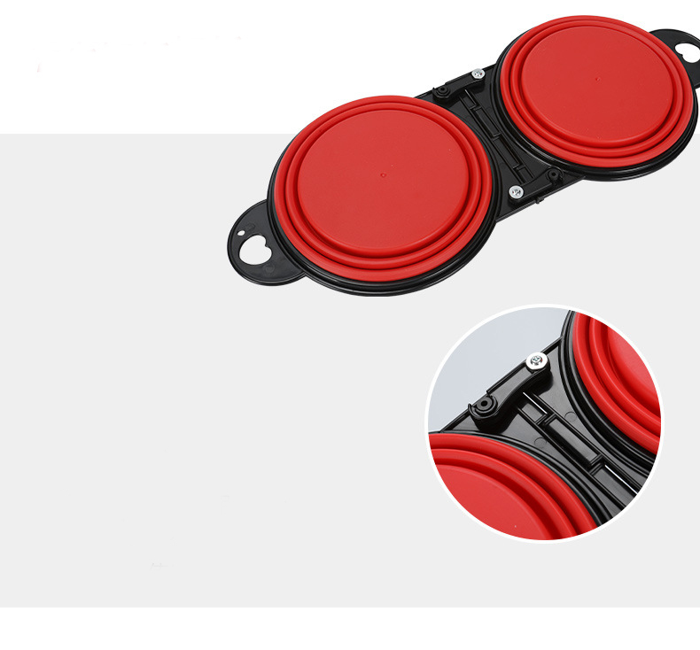 Collapsible Dog Dual Bowls 2