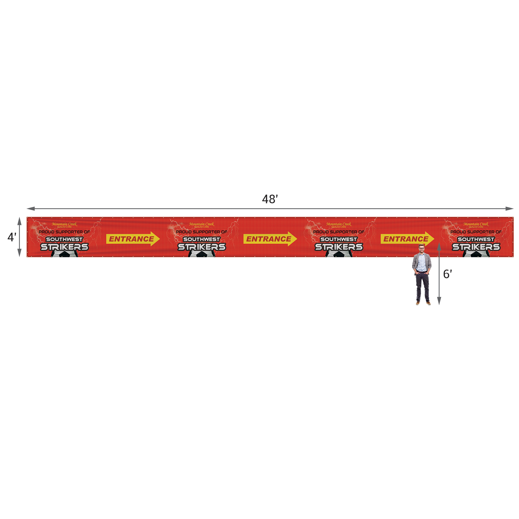 4' x 48' Premium Polyester Mesh Banner 4