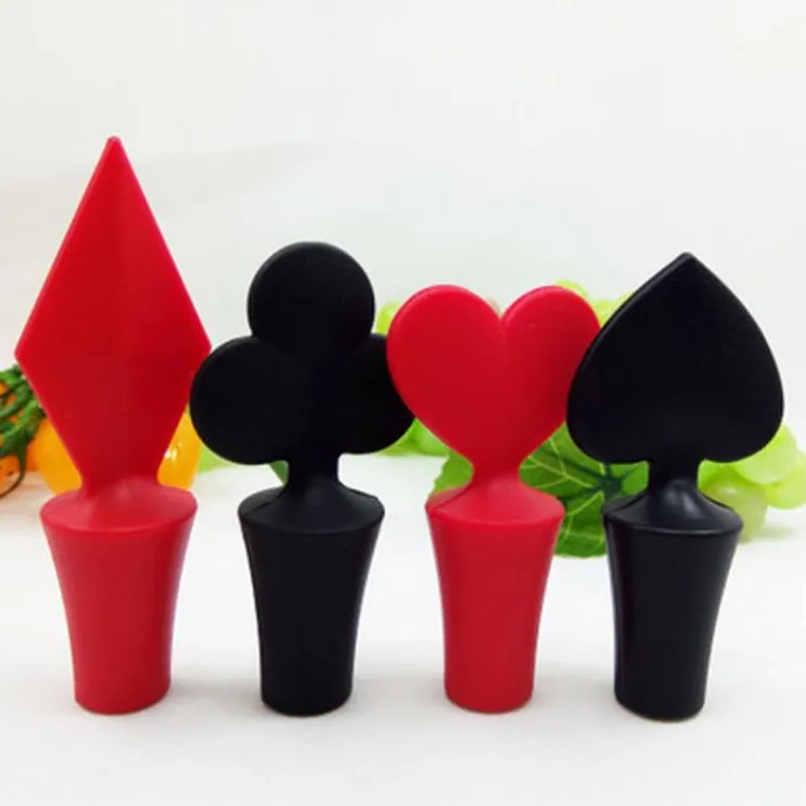 Poker Shape Silicone Wine Stopper 3