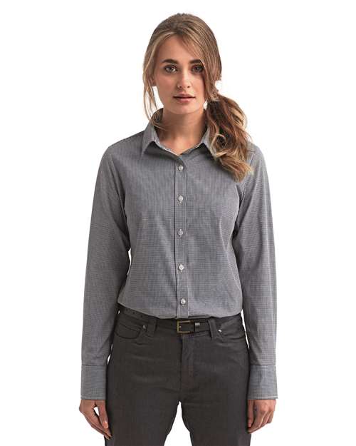Women's Microcheck Gingham Cotton Shirt - RP320 30