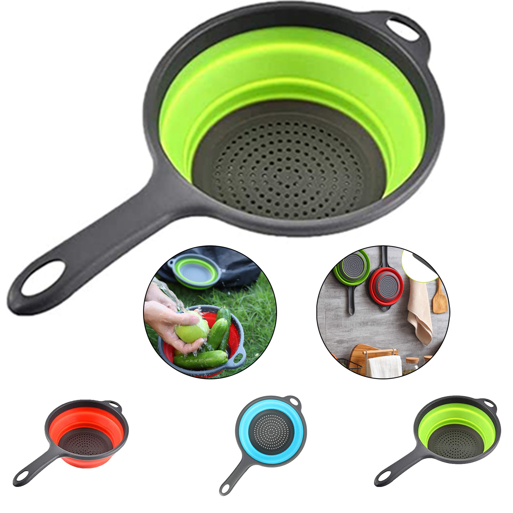 Kitchen silicone Colanders 2