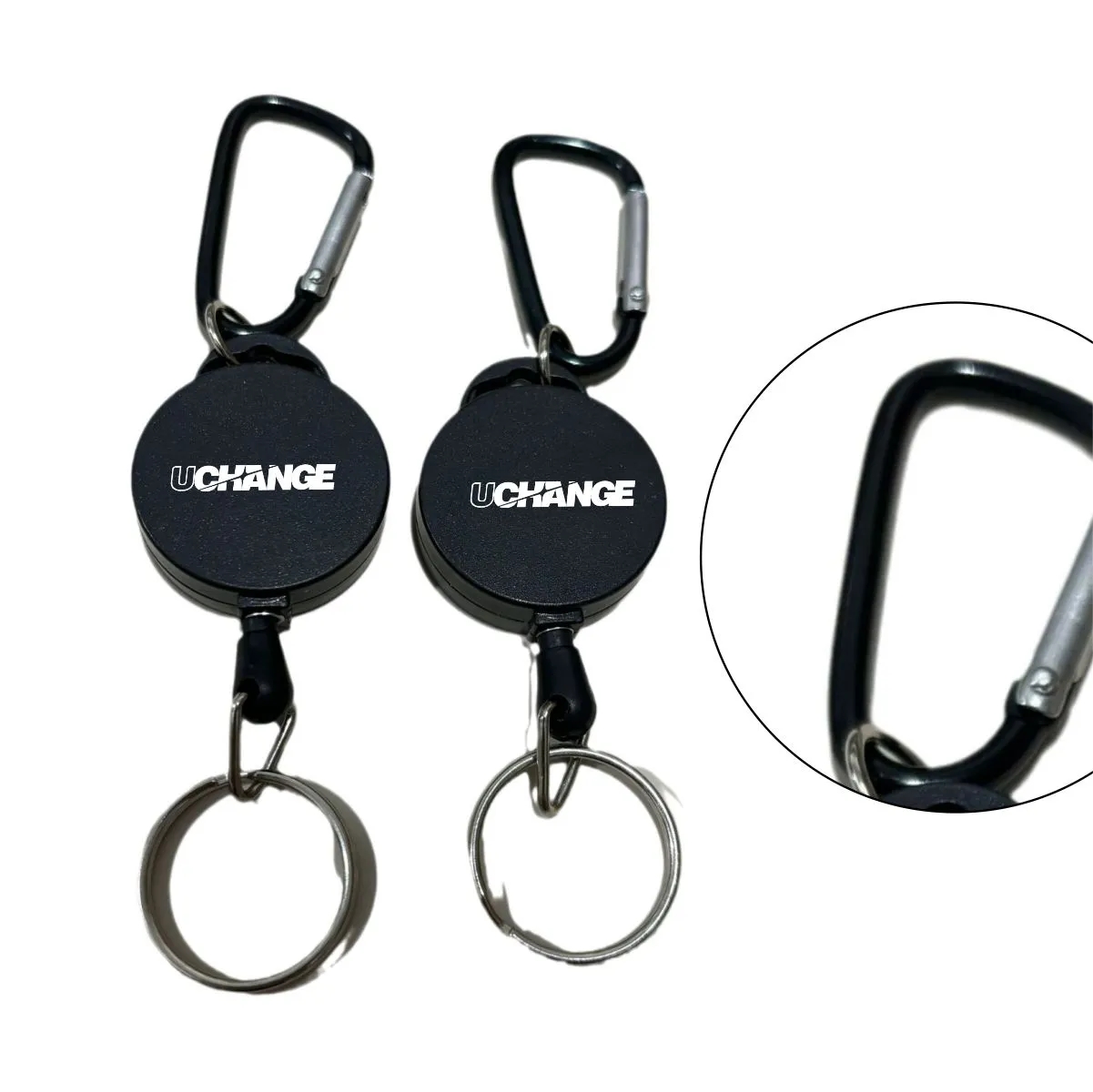 Heavy Duty Retractable Keychain Carabiner Badge Reel Holder 5