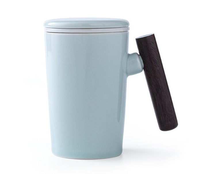 Wooden Handle Creative Water Cup with Lid 6
