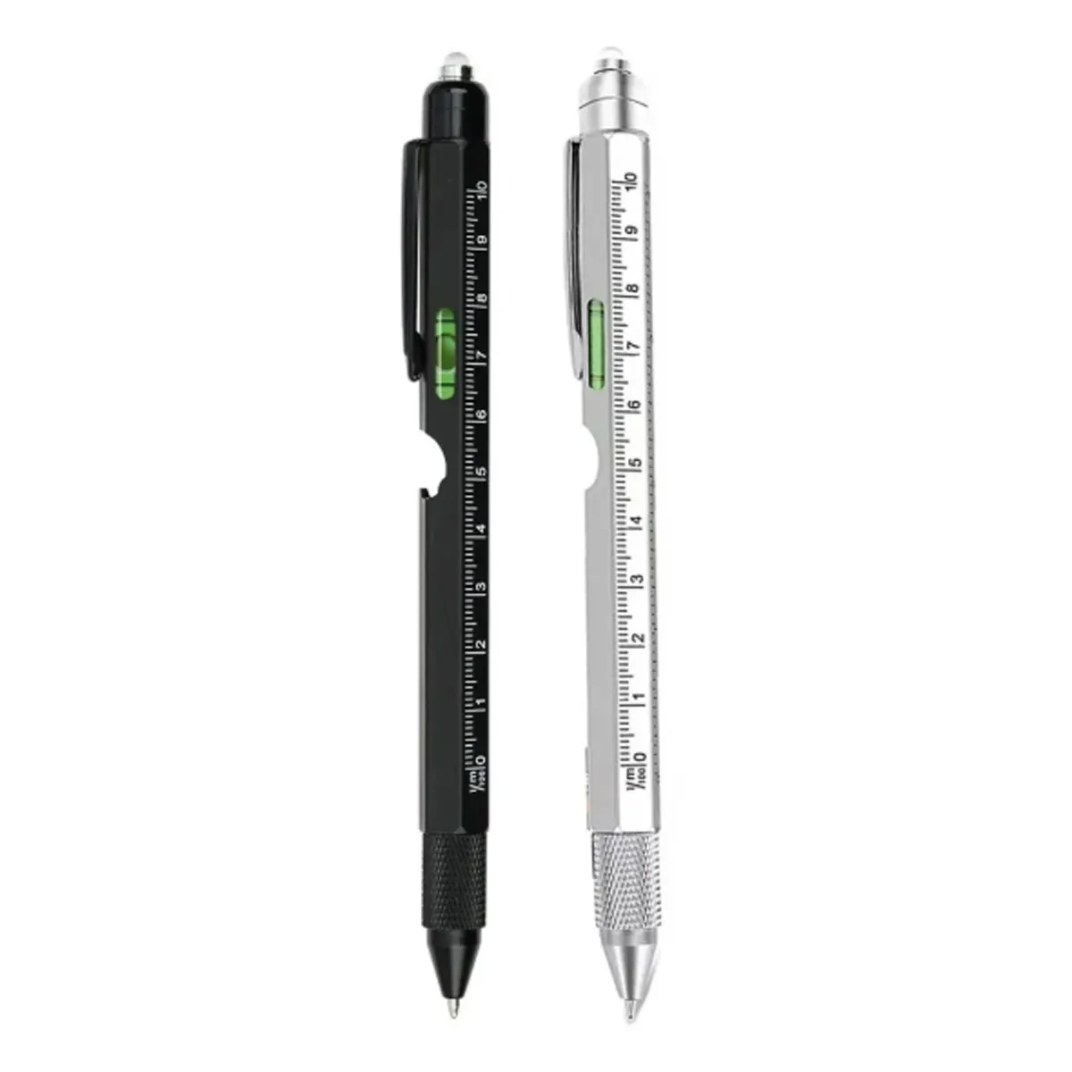 Multi Tool Pen w/ Stylus Ruler Light Screwdriver Opener Set 2