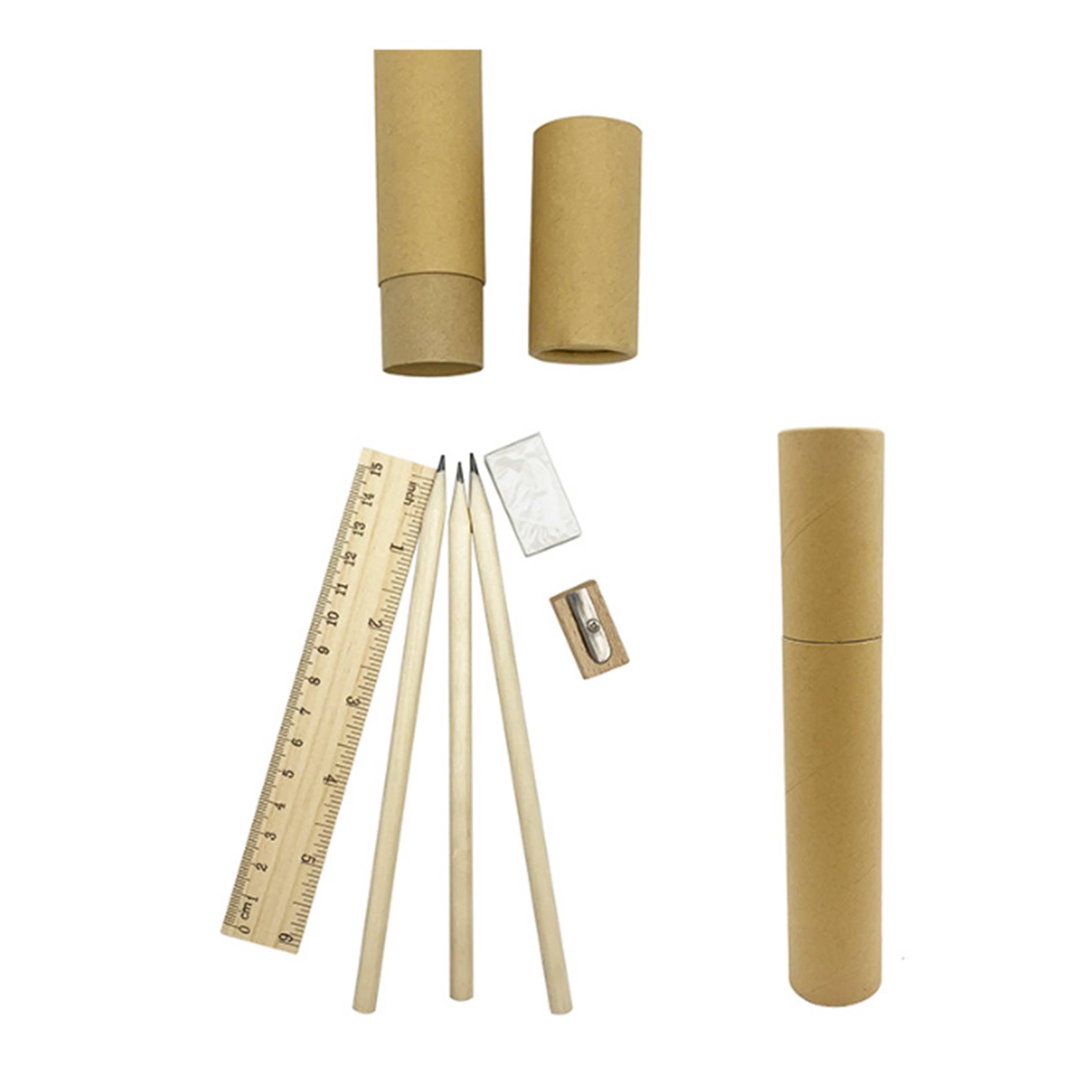 Wooden Pencil Stationery Set 4