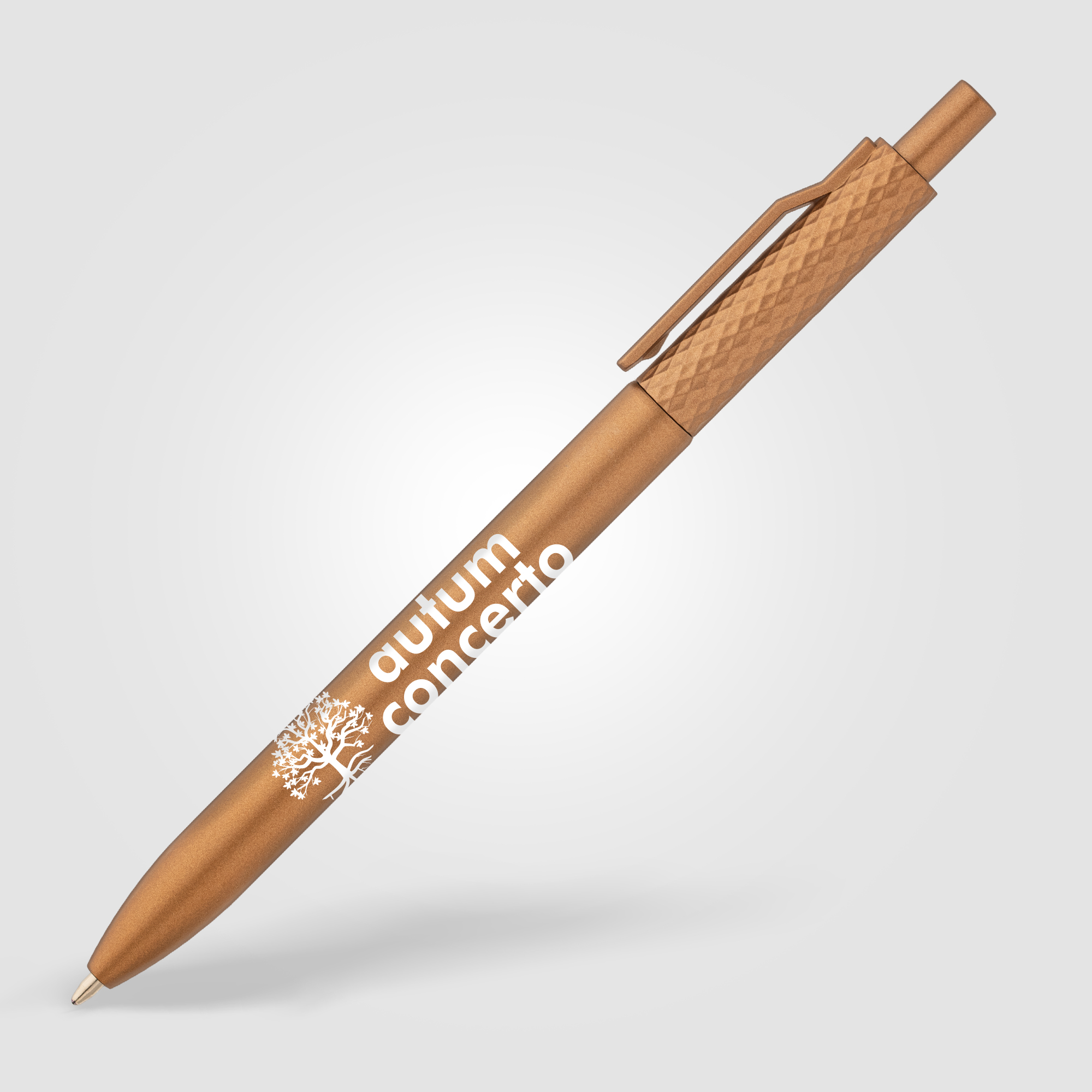 Vale Recycled Plastic Diamond Textured Metallic Pen 4