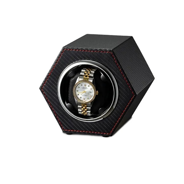 6 Colors Hexagonal Watch Winder Mini Single Rotary Motor Box 1