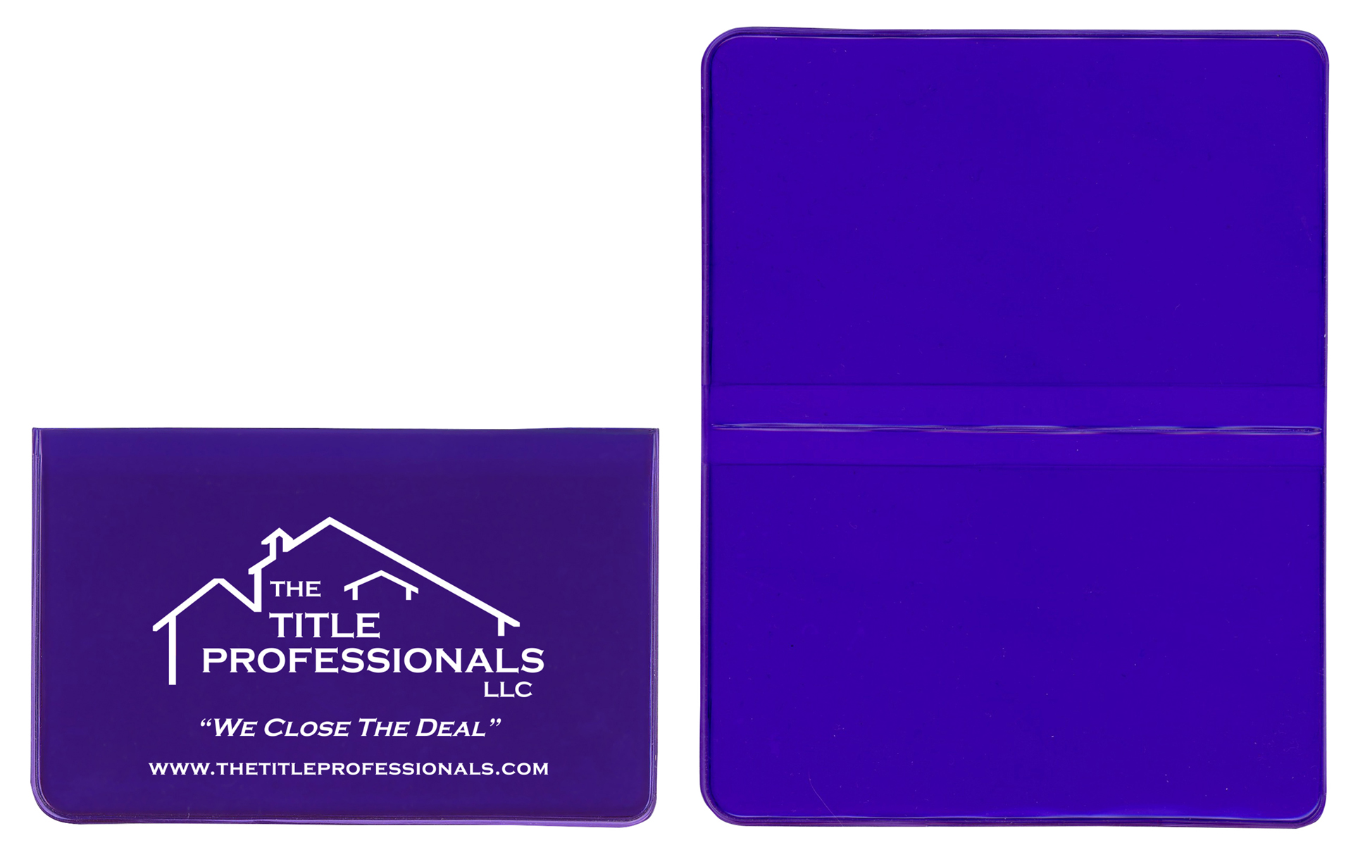 Foldover Card Case in Ultra Vibrant TEK Translucent Vinyl (with 2 clear pockets) 1