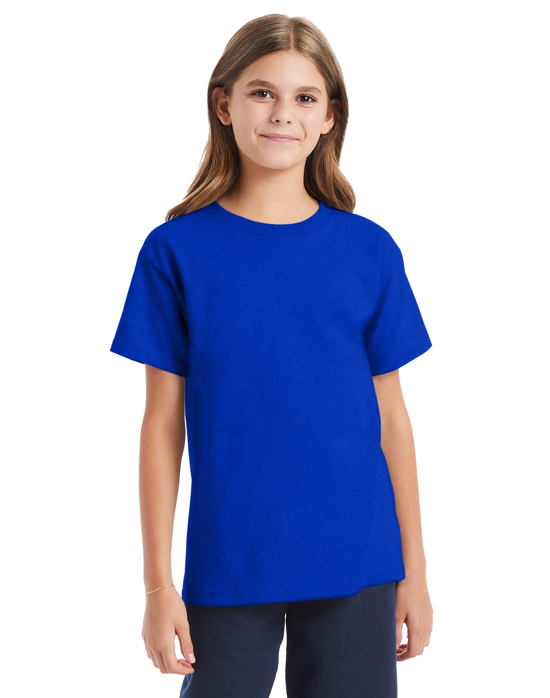 Hanes Essential-T Youth Short Sleeve T 13