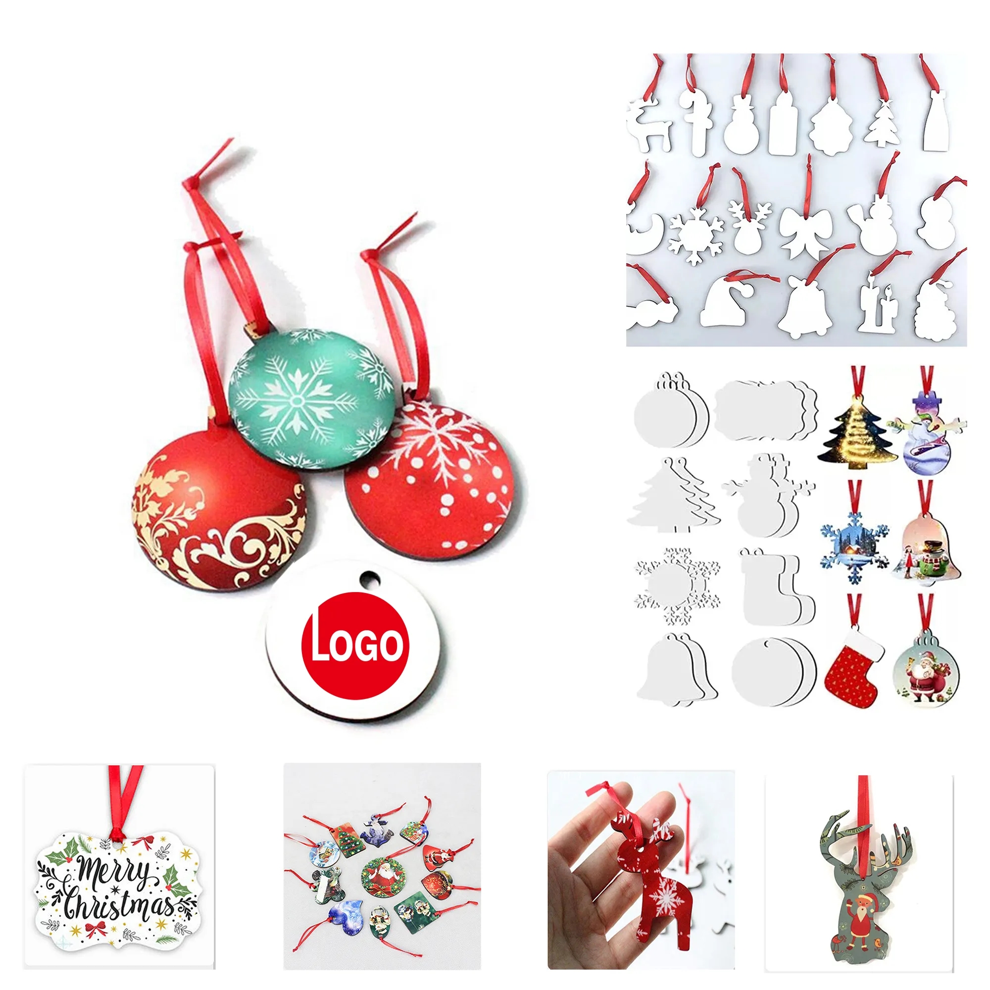 Sublimation MDF Christmas Ornament - Small Round MOQ 10 1